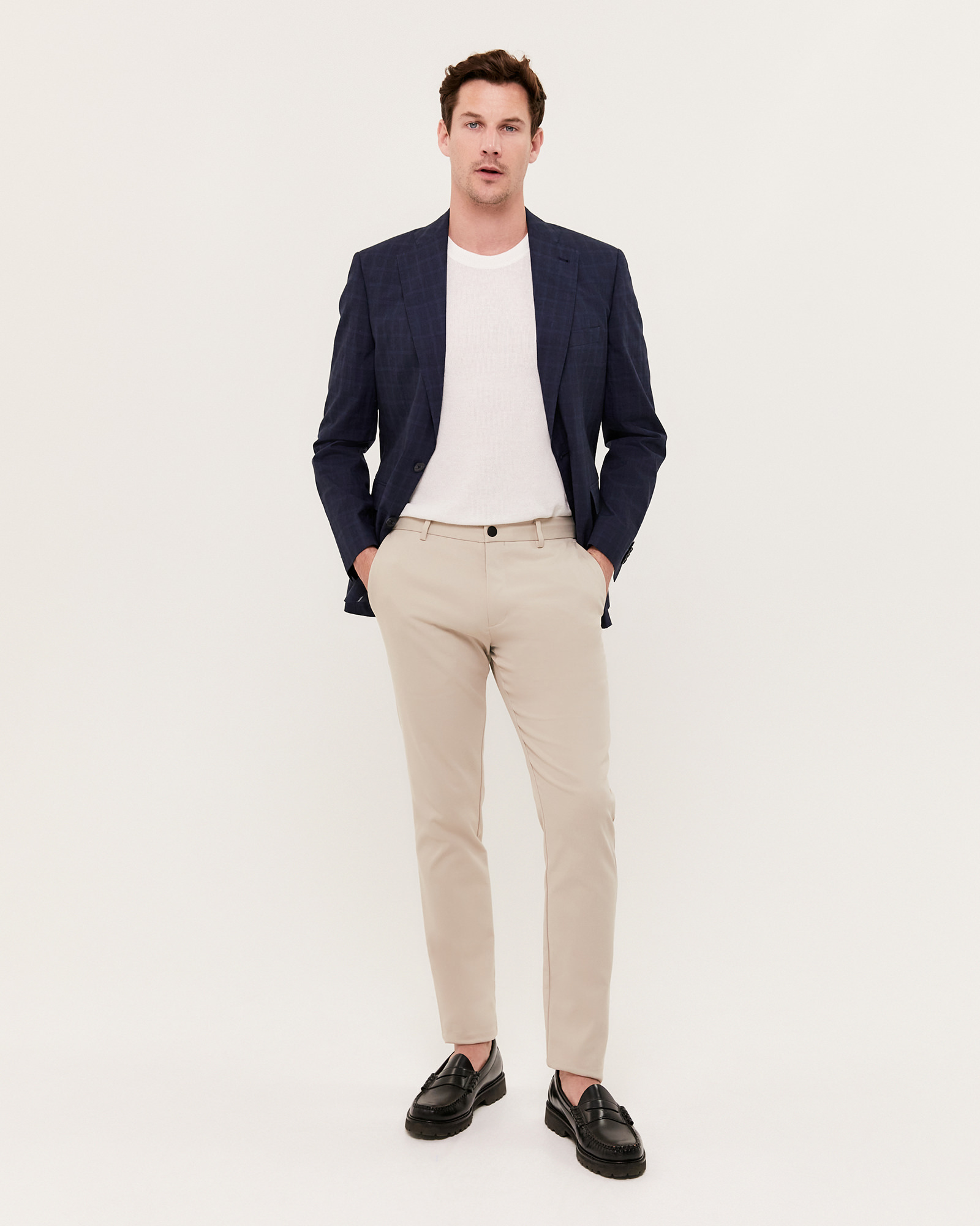 Wick Cotton Linen Check Blazer