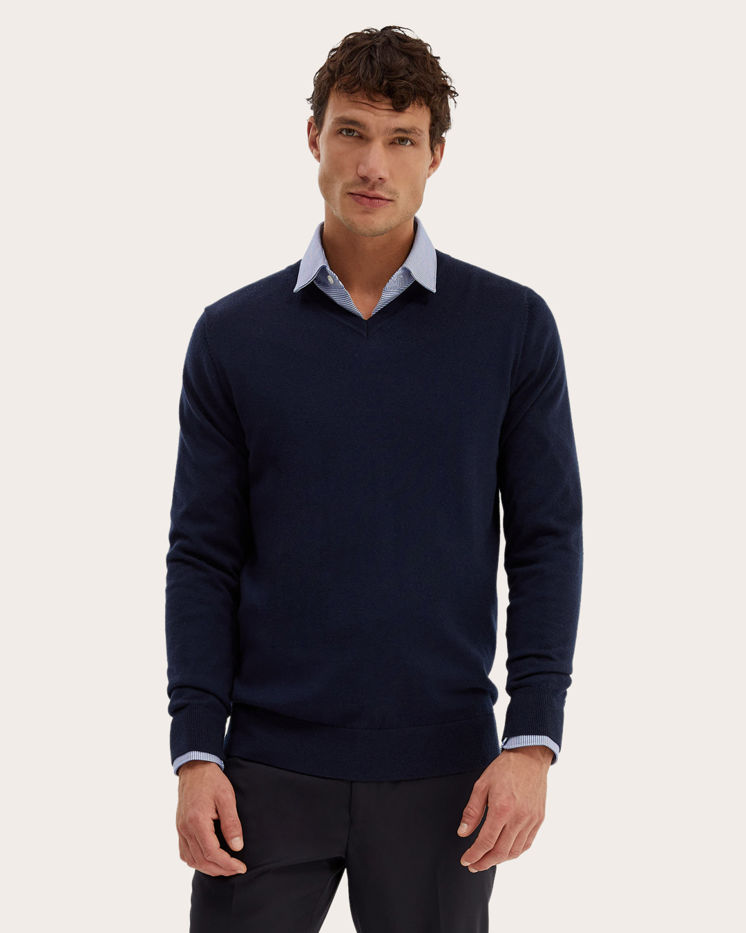 Franklin Merino Wool V Neck Knit