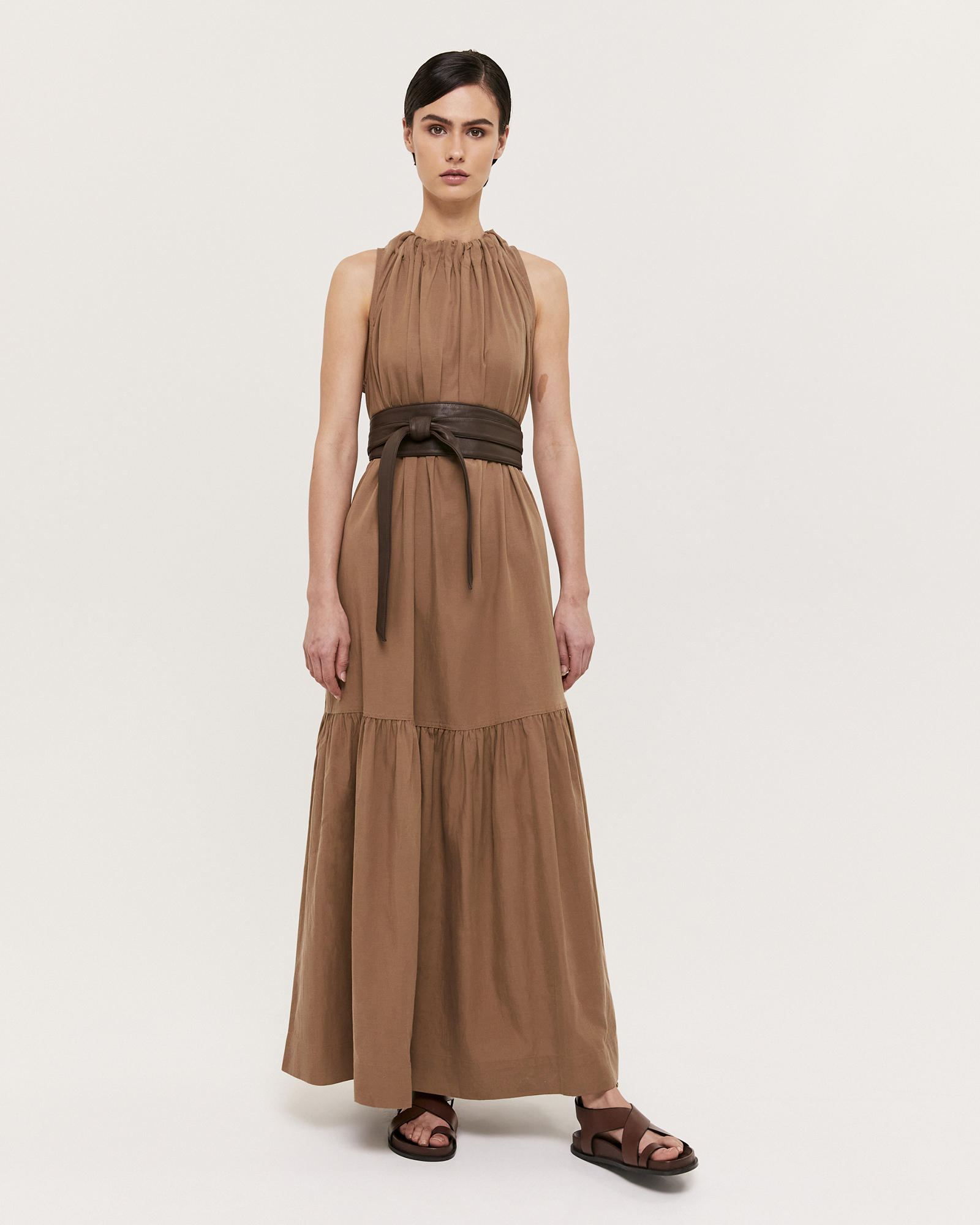 Ayla Leather Tie Belt