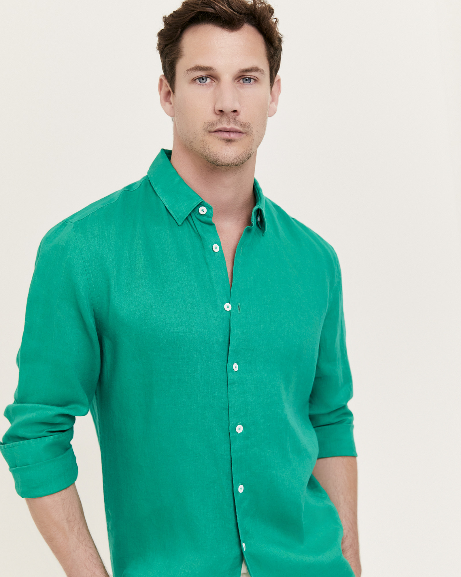 Anderson Long Sleeve Classic Linen Shirt