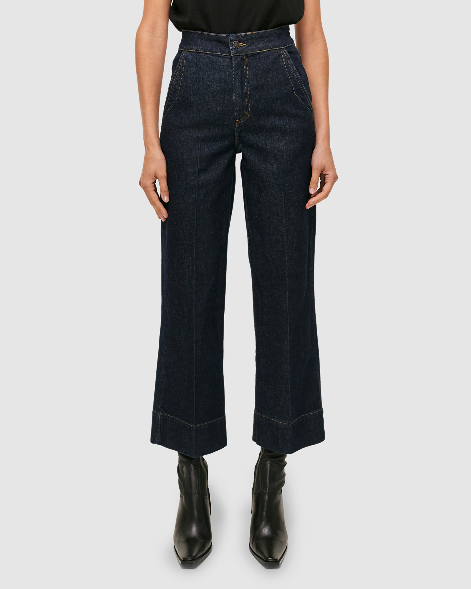 Ava Cropped Wide Leg Jean