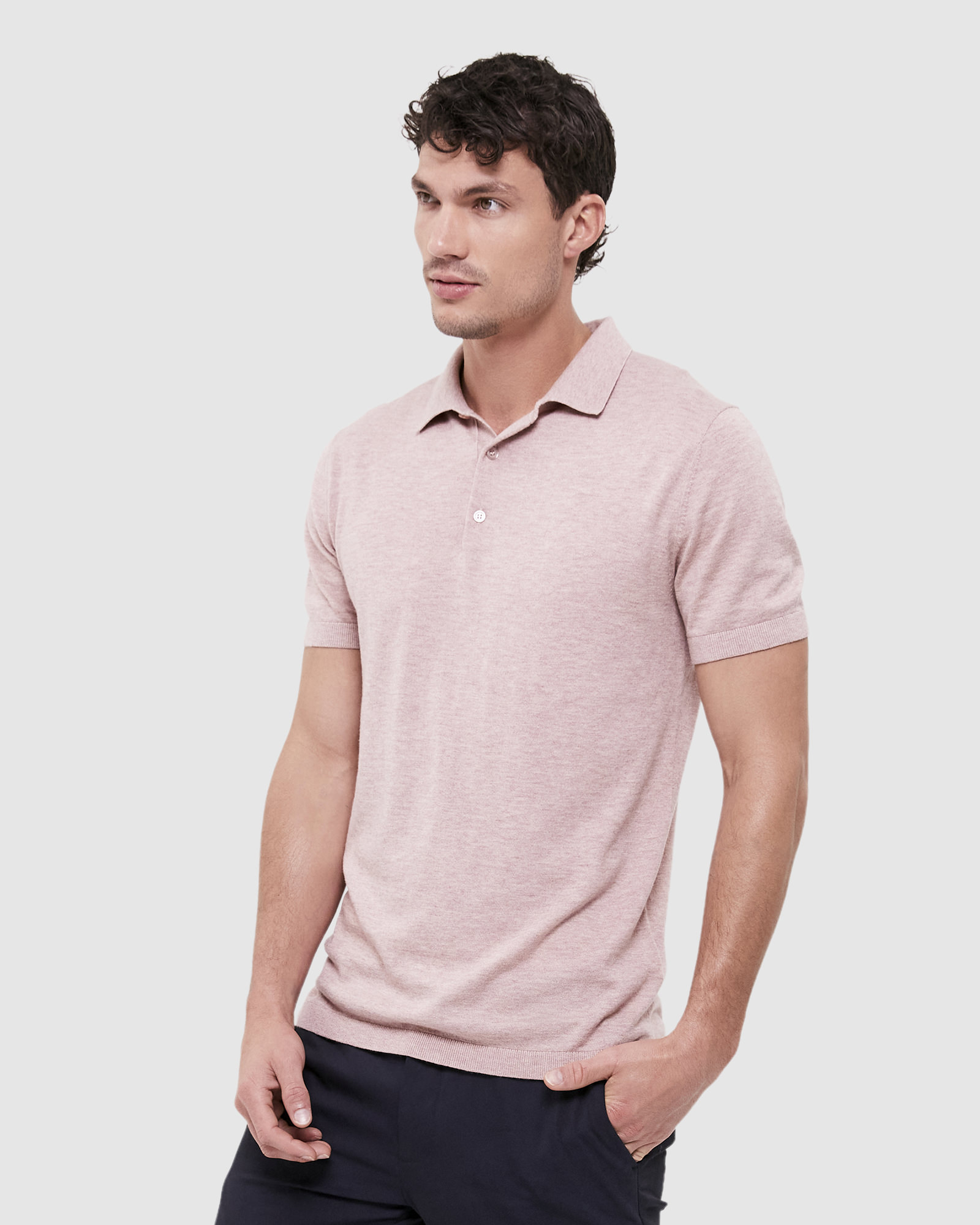 Miramar Cotton Wool Knit Polo