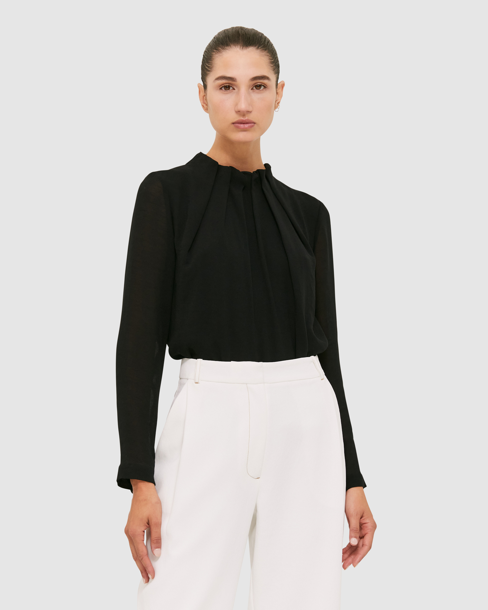 Willa High Neck Long Sleeve Top