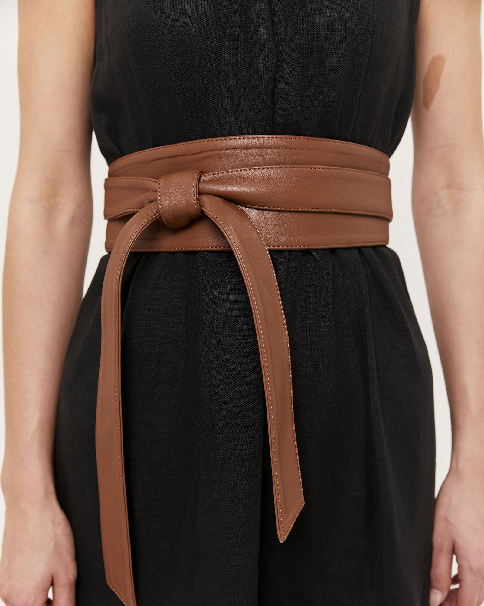 Ayla Leather Tie Belt