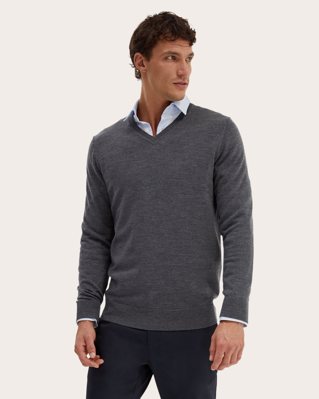 Franklin Merino Wool V Neck Knit