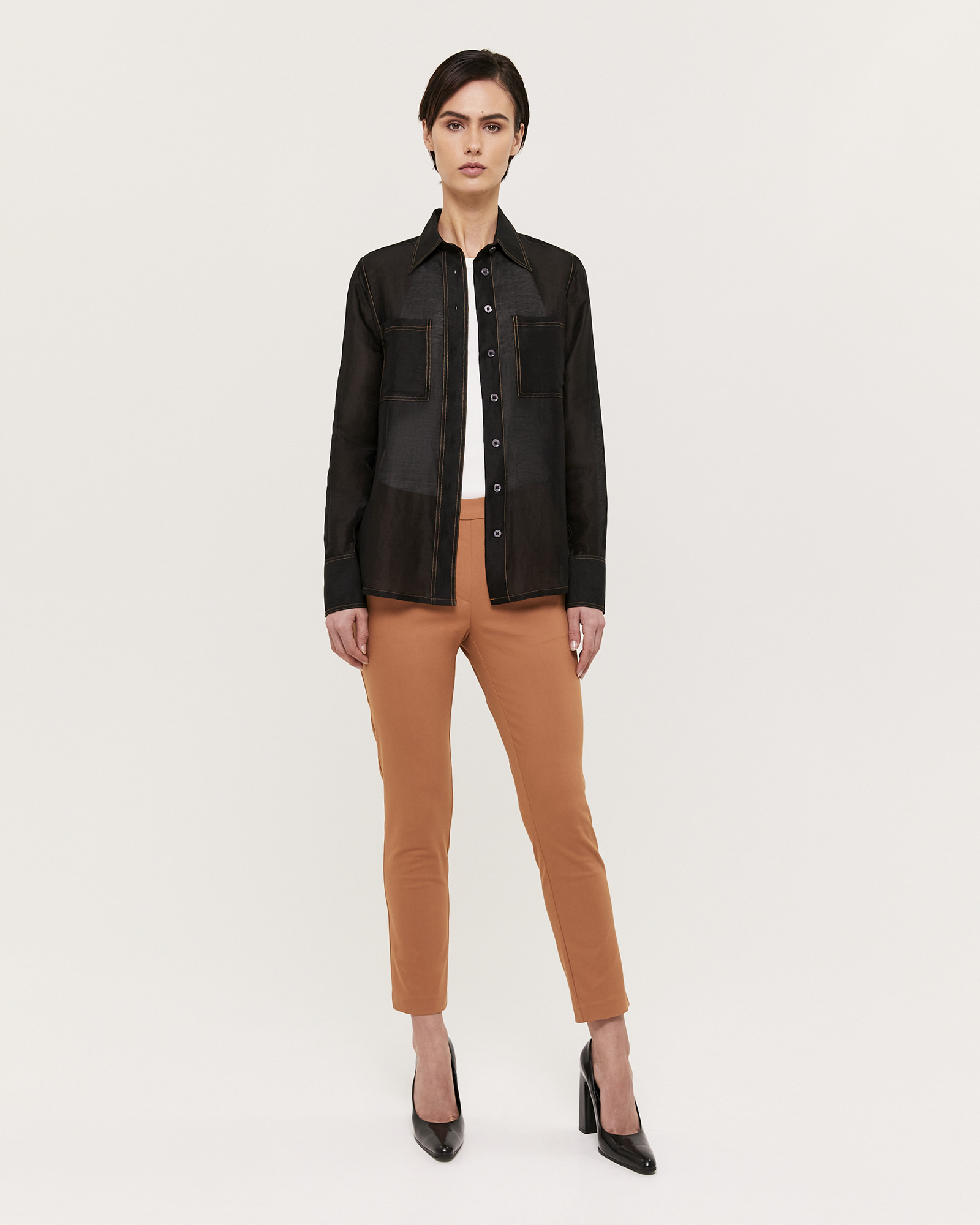 Nina Silk Linen Pocket Shirt