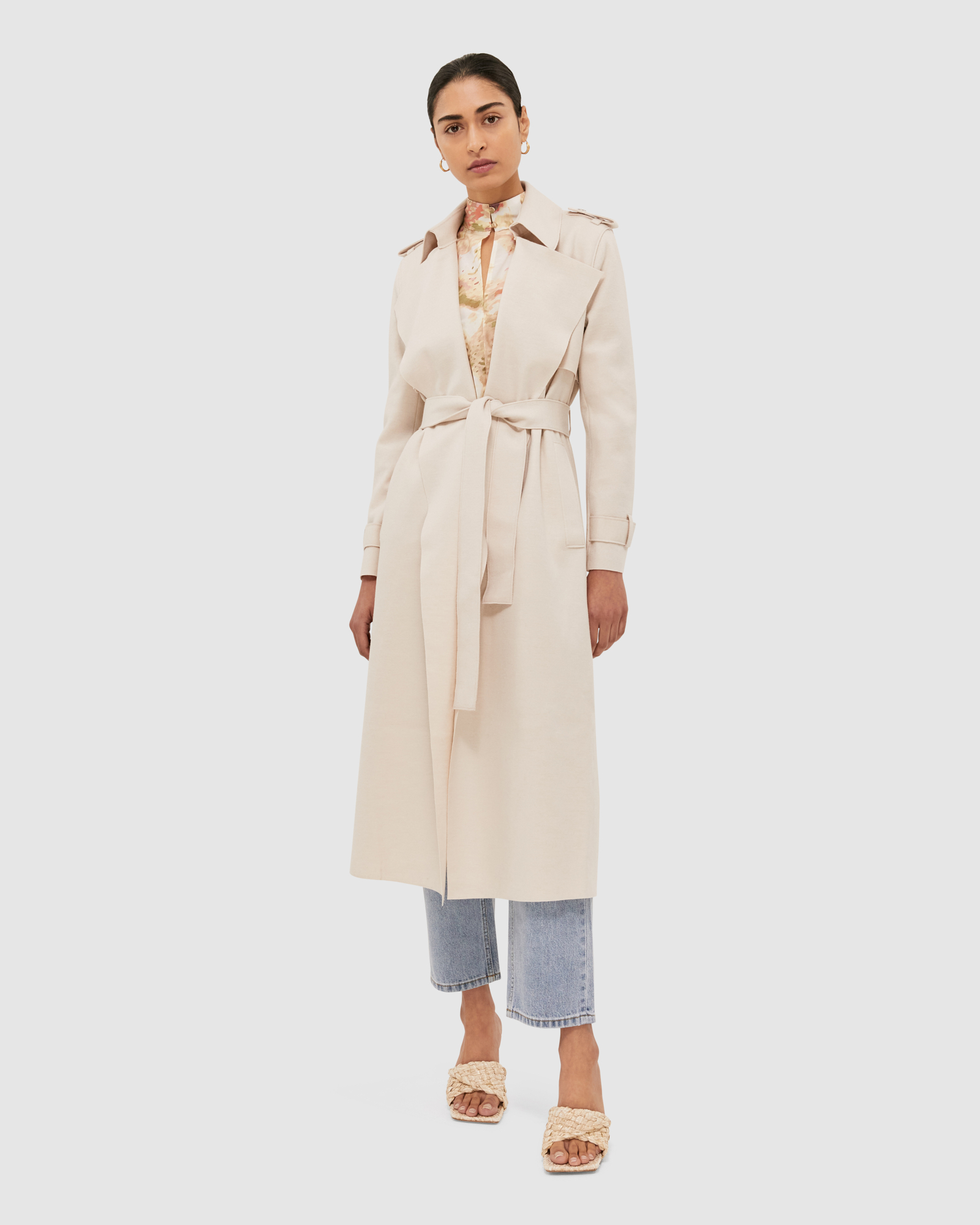 Karla Wool Longline Trench Coat