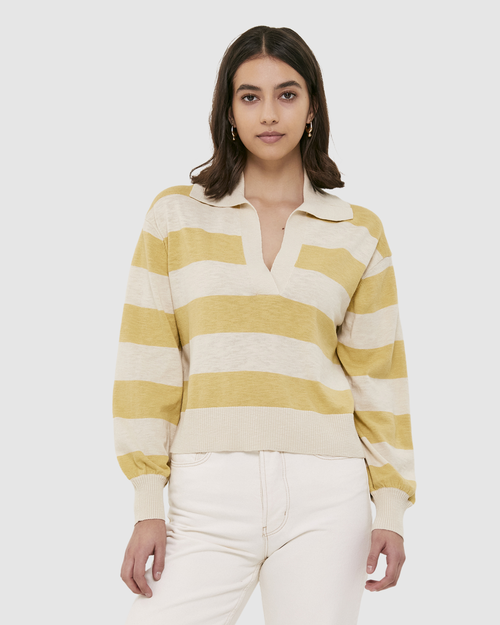 Isla Striped Knit Polo
