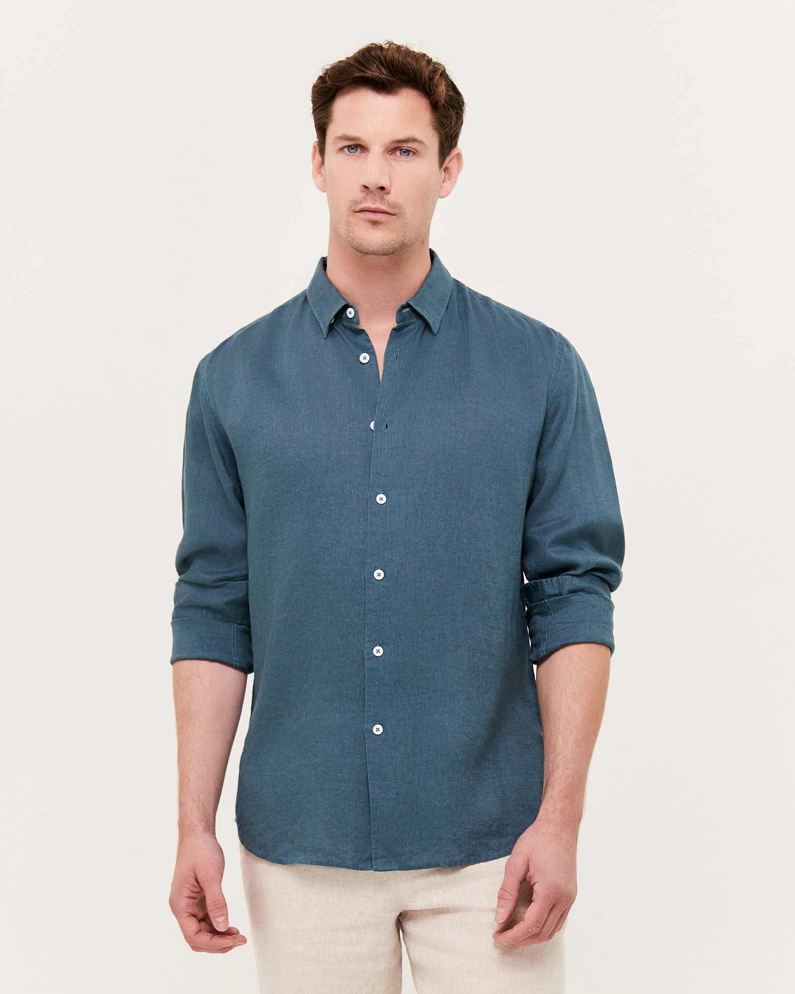 Anderson Long Sleeve Classic Linen Shirt