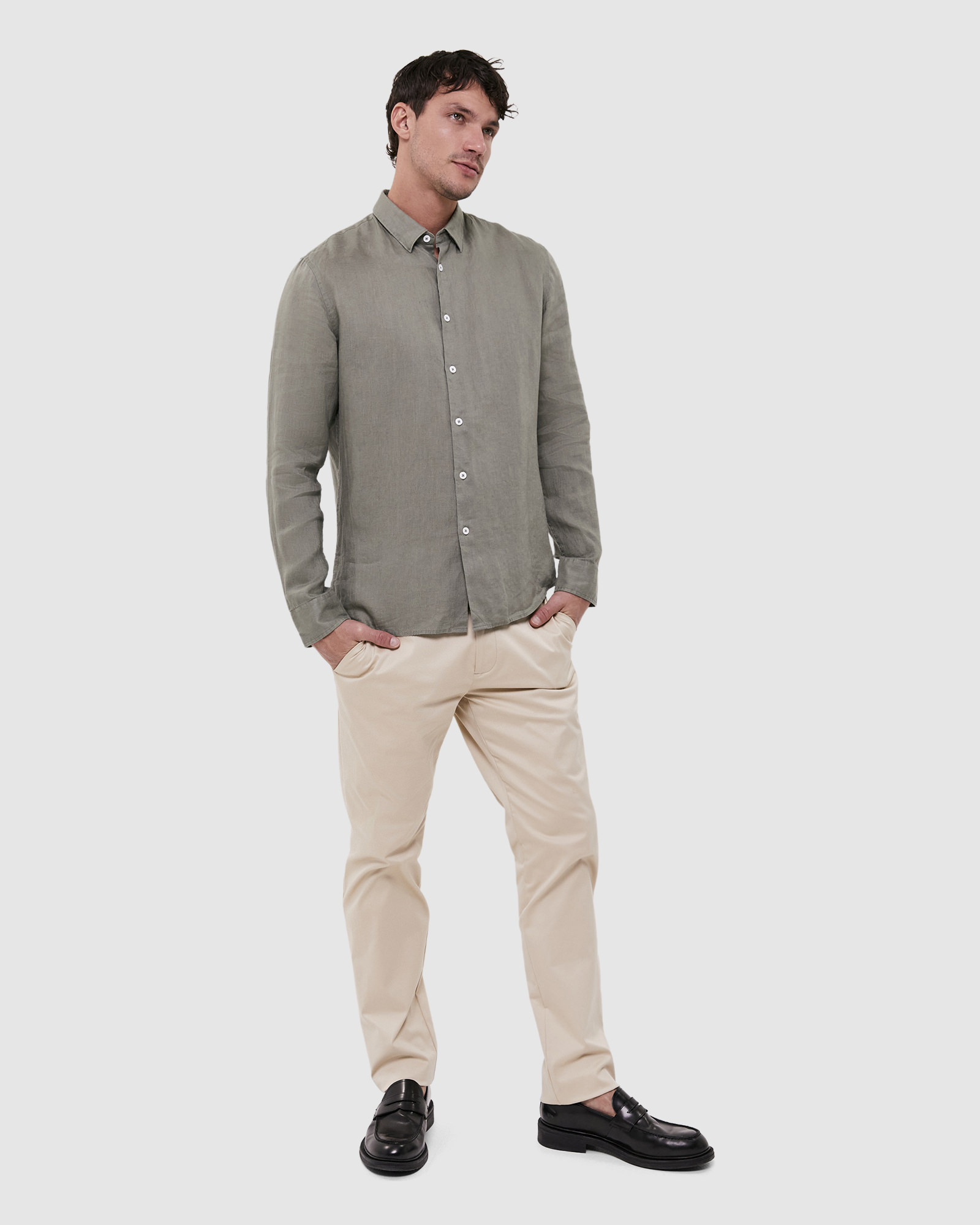 Anderson Long Sleeve Classic Linen Shirt