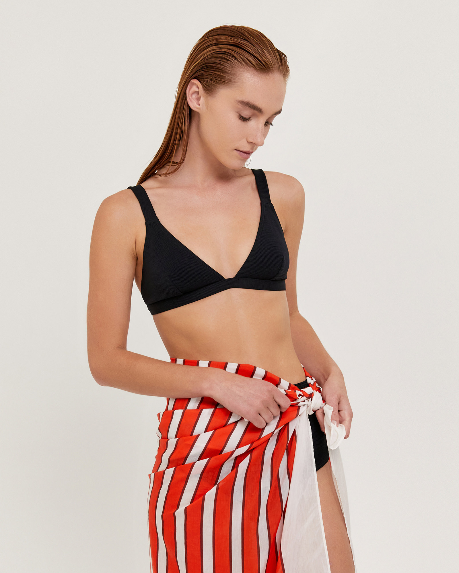 Tilda Silk Cotton Stripe Sarong