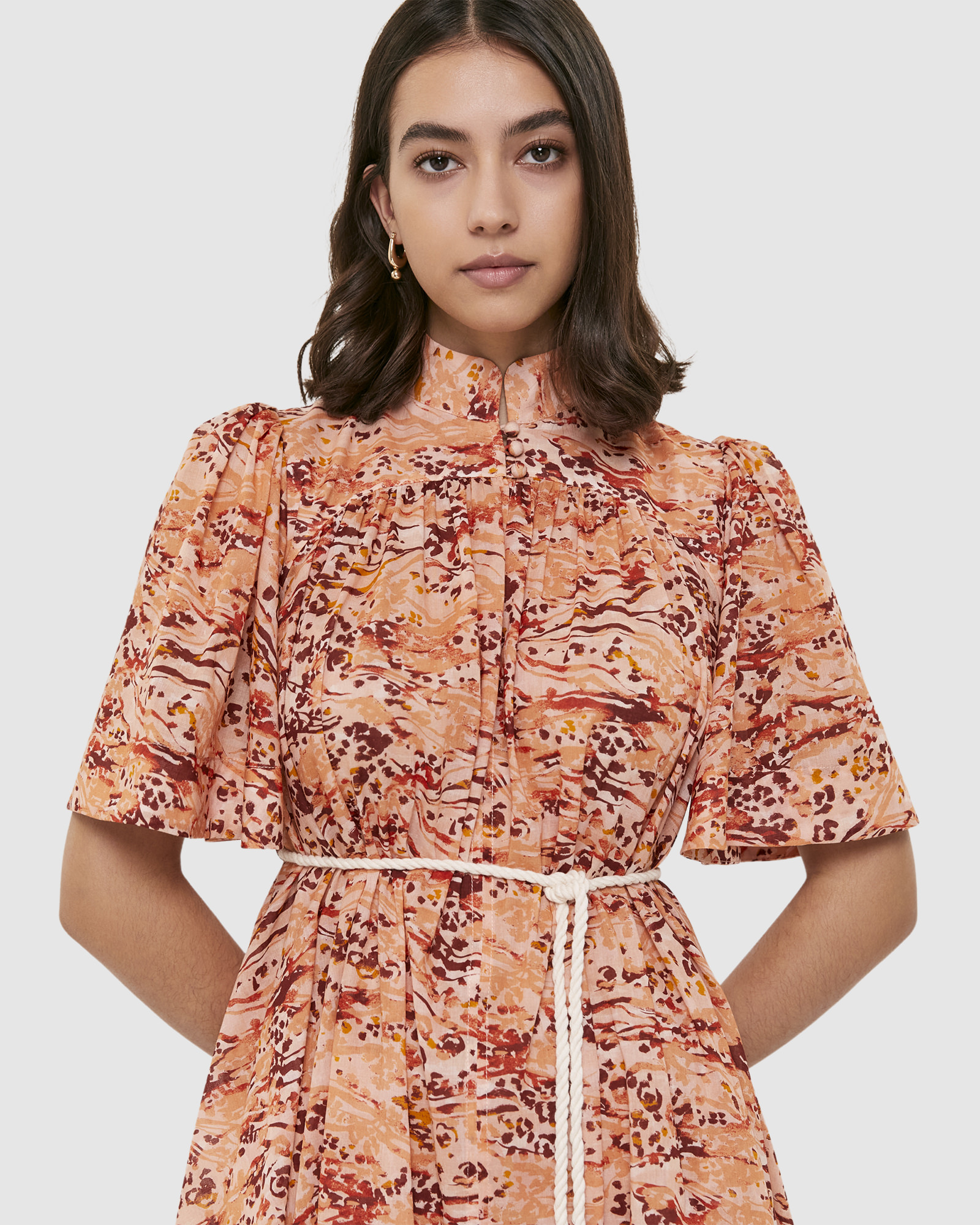Fresco Belted Mini Dress