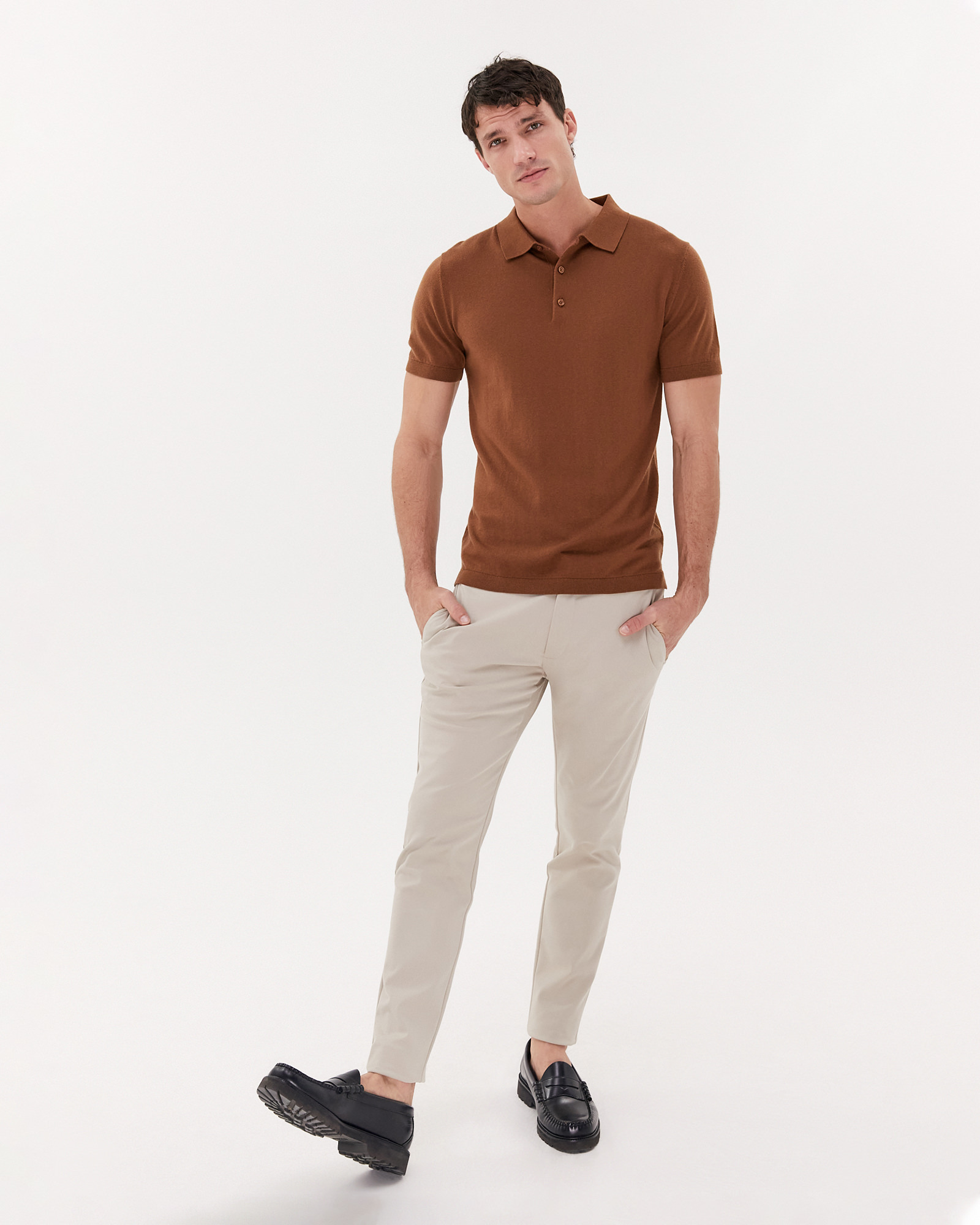 Miramar Cotton Wool Knit Polo