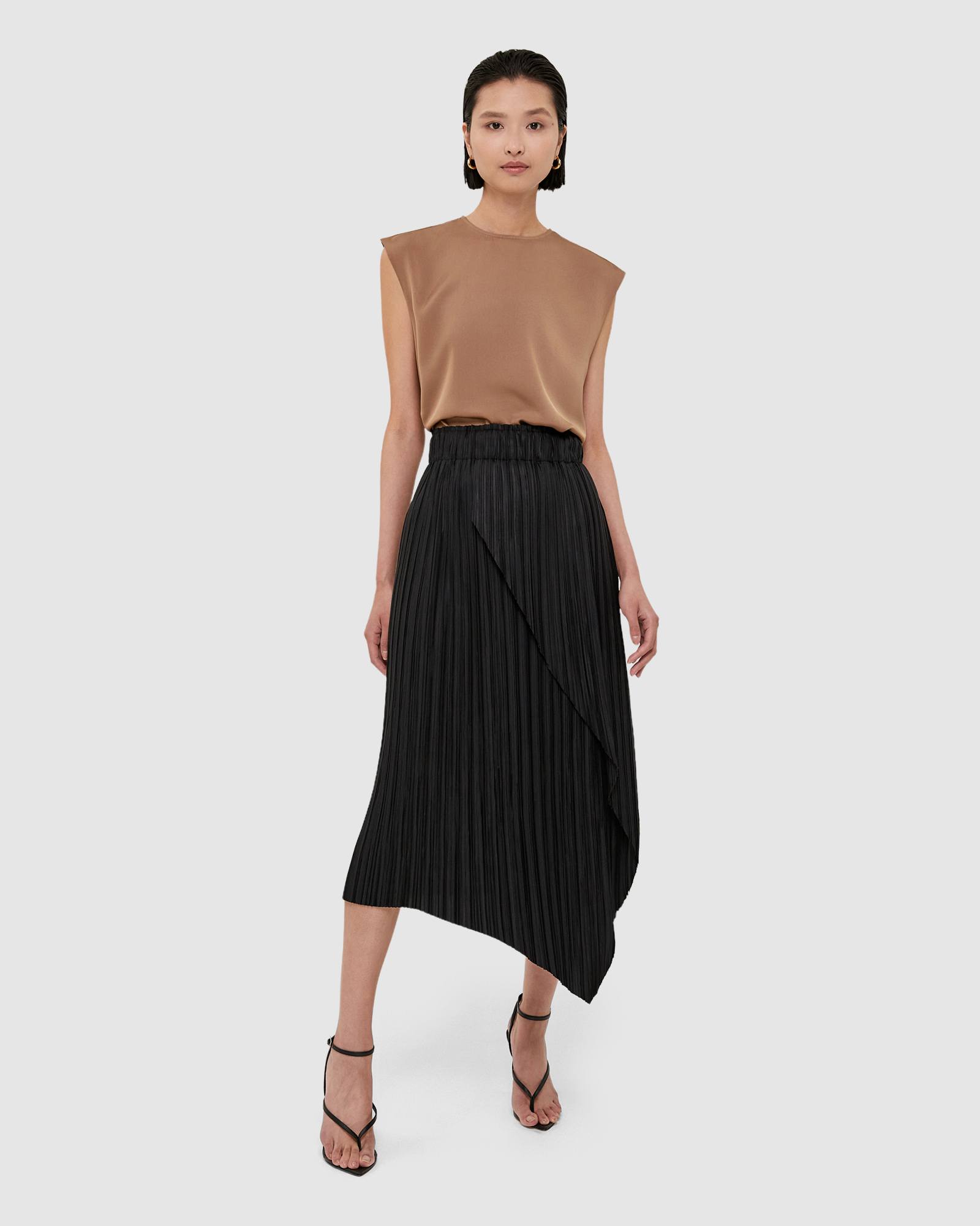 Perle Asymmetrical Midi Skirt