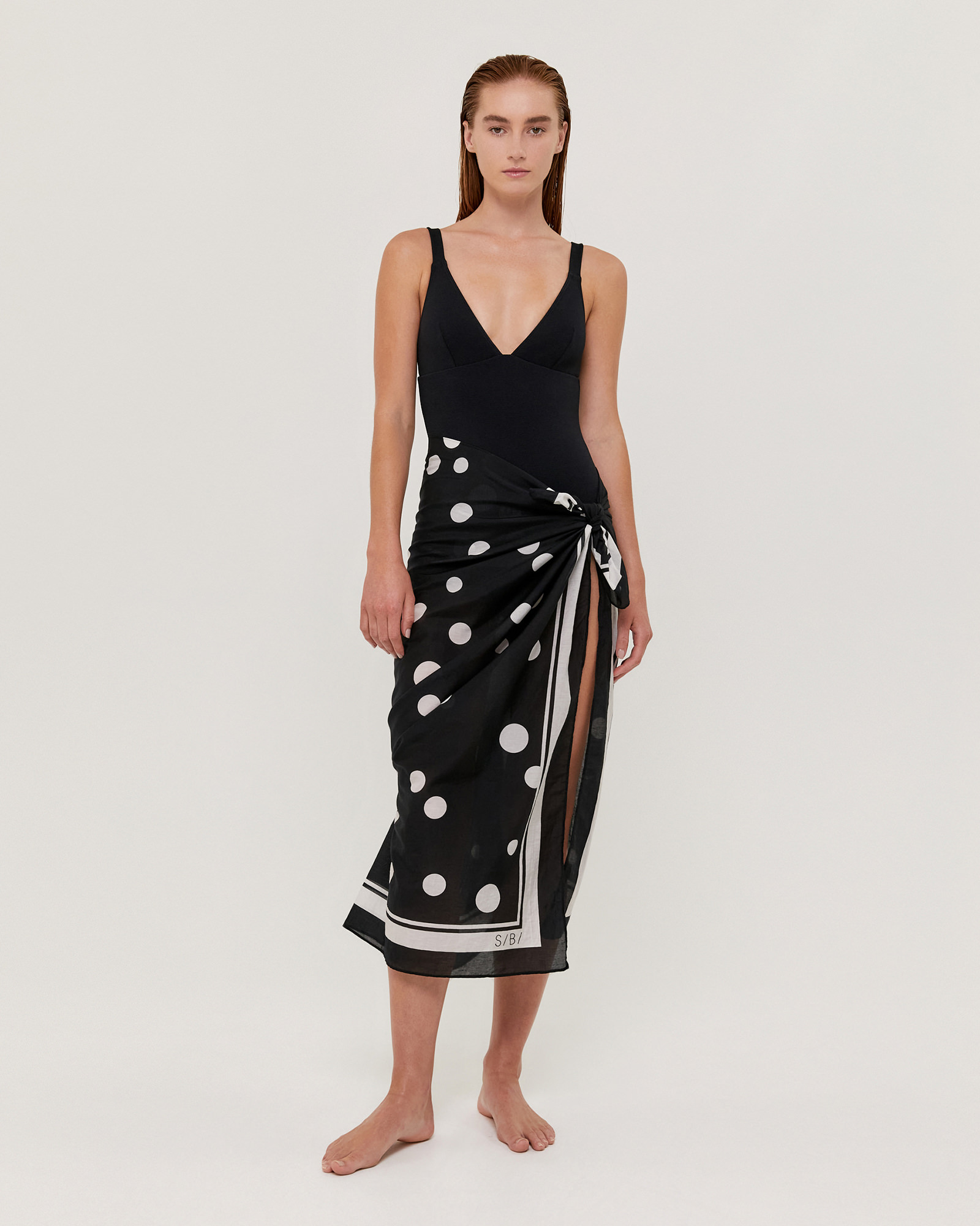 Elsa Silk Cotton Spot Sarong