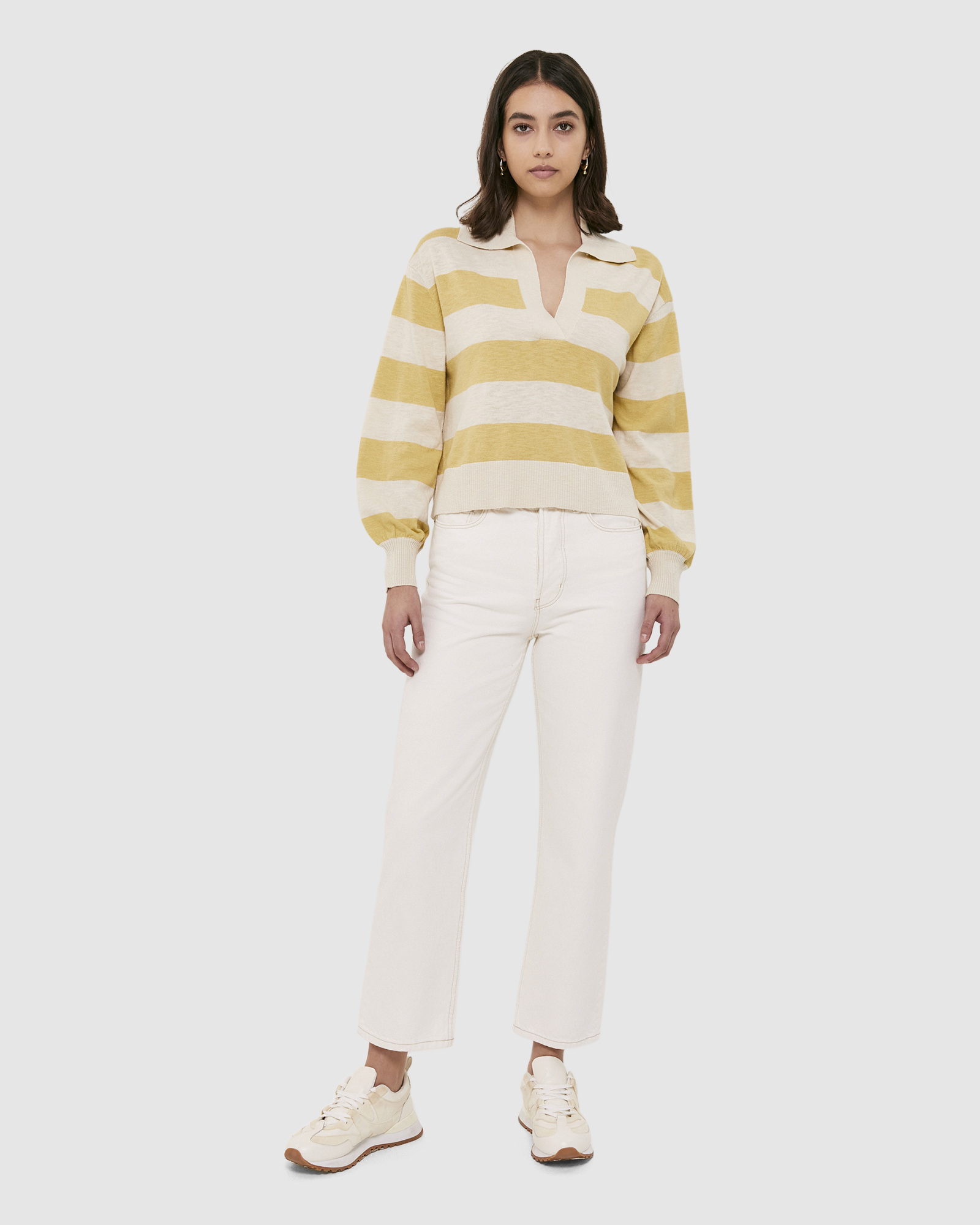 Isla Striped Knit Polo