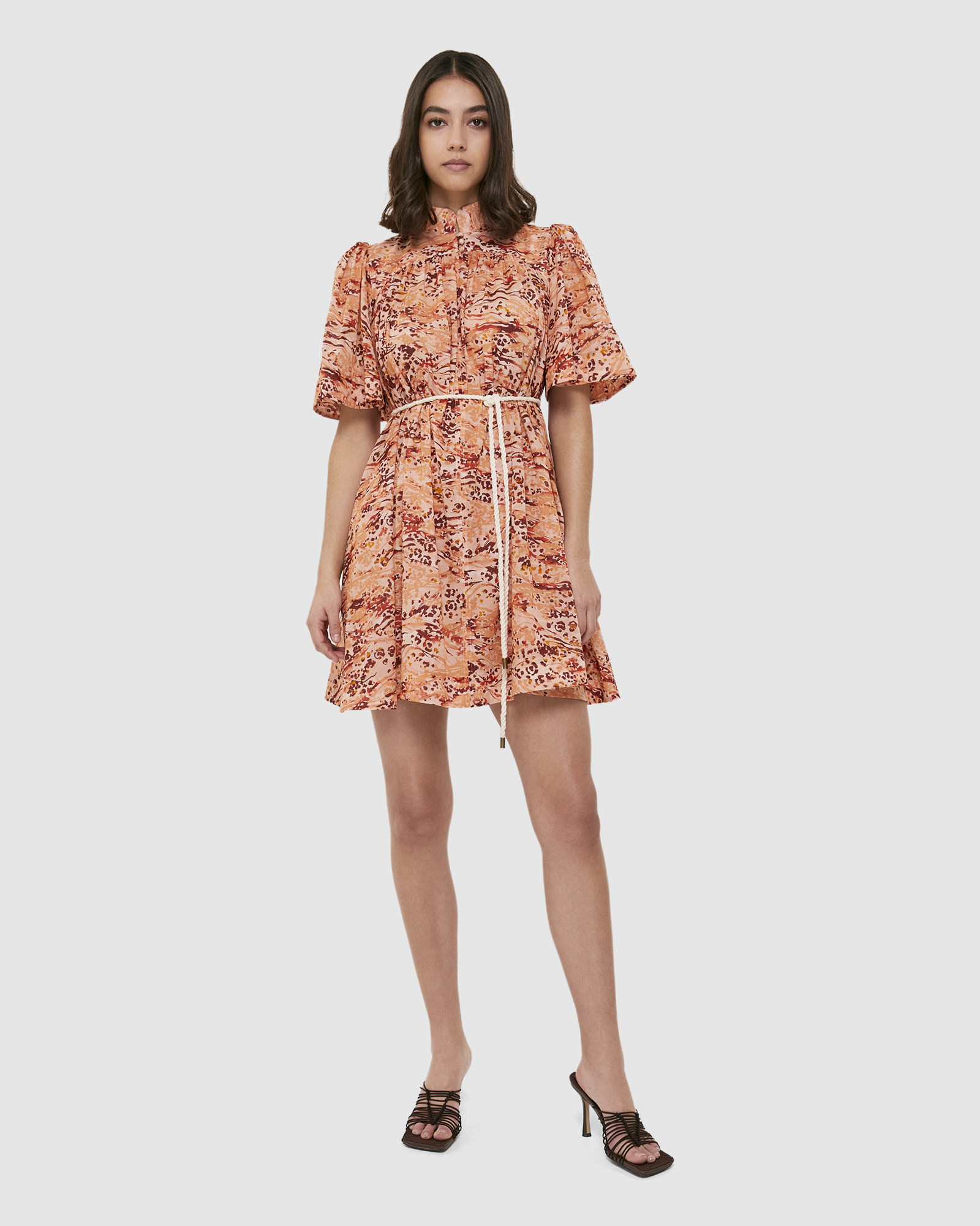 Fresco Belted Mini Dress