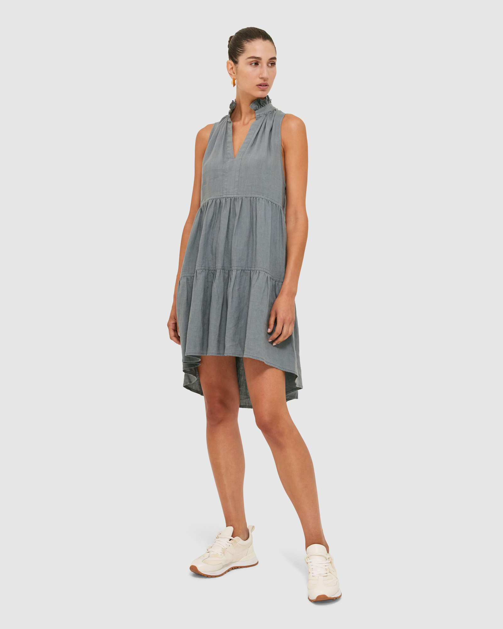 Lila Linen Tiered Dress