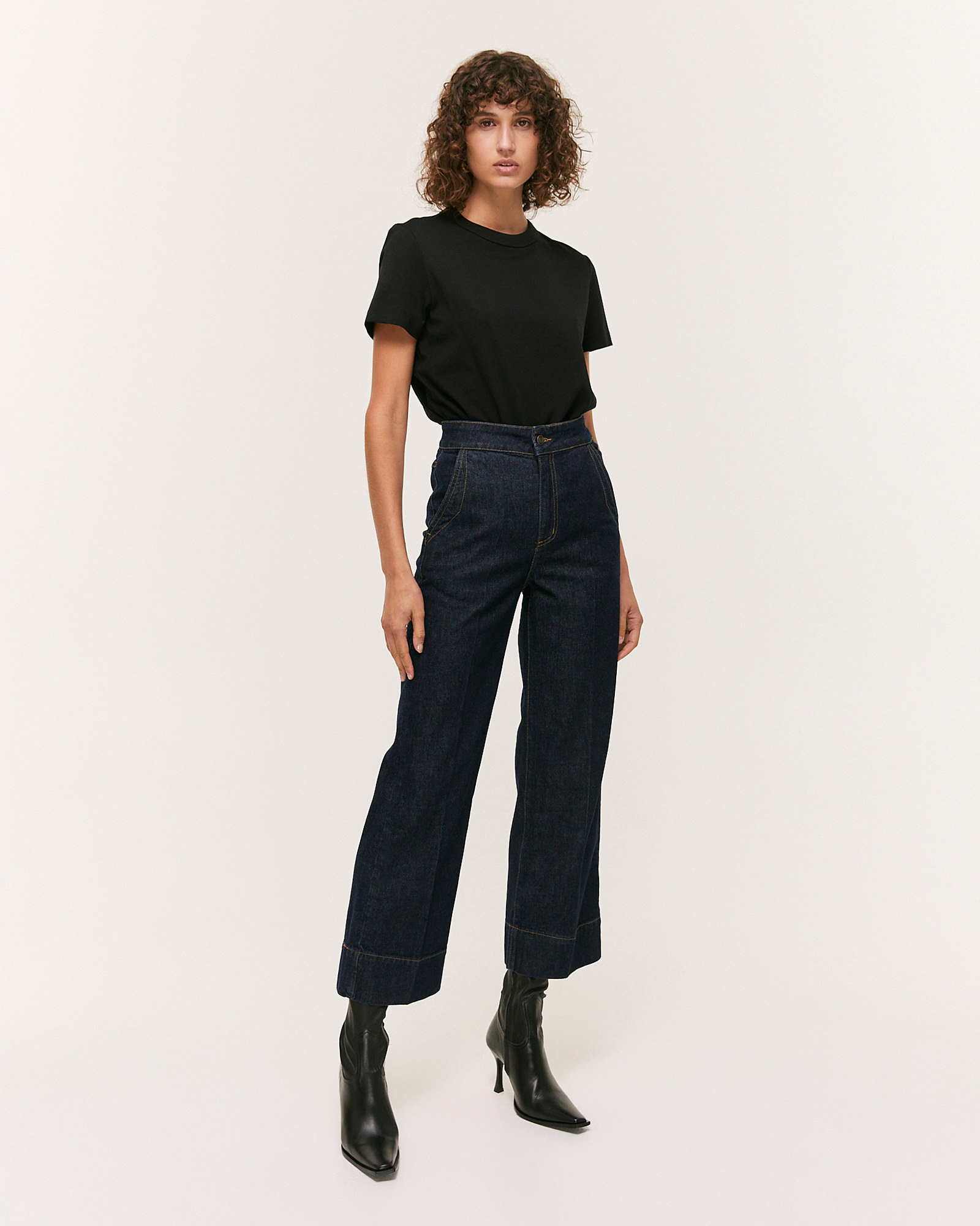 Ava Cropped Wide Leg Jean