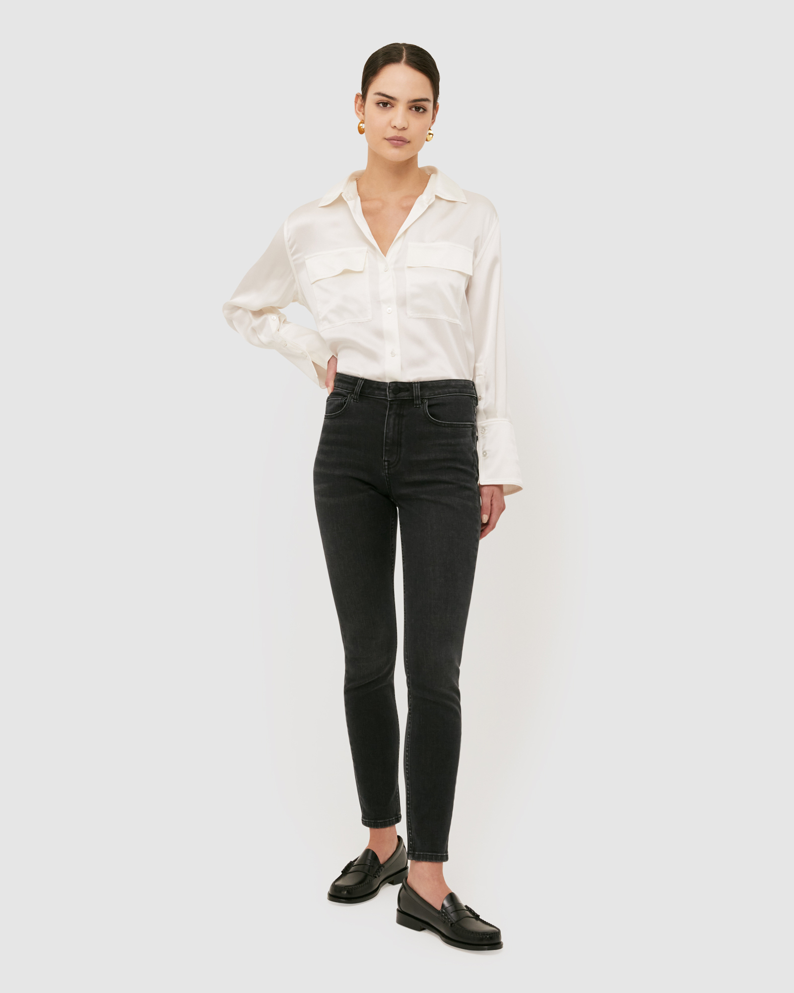 Anna High Rise Cropped Skinny Jean