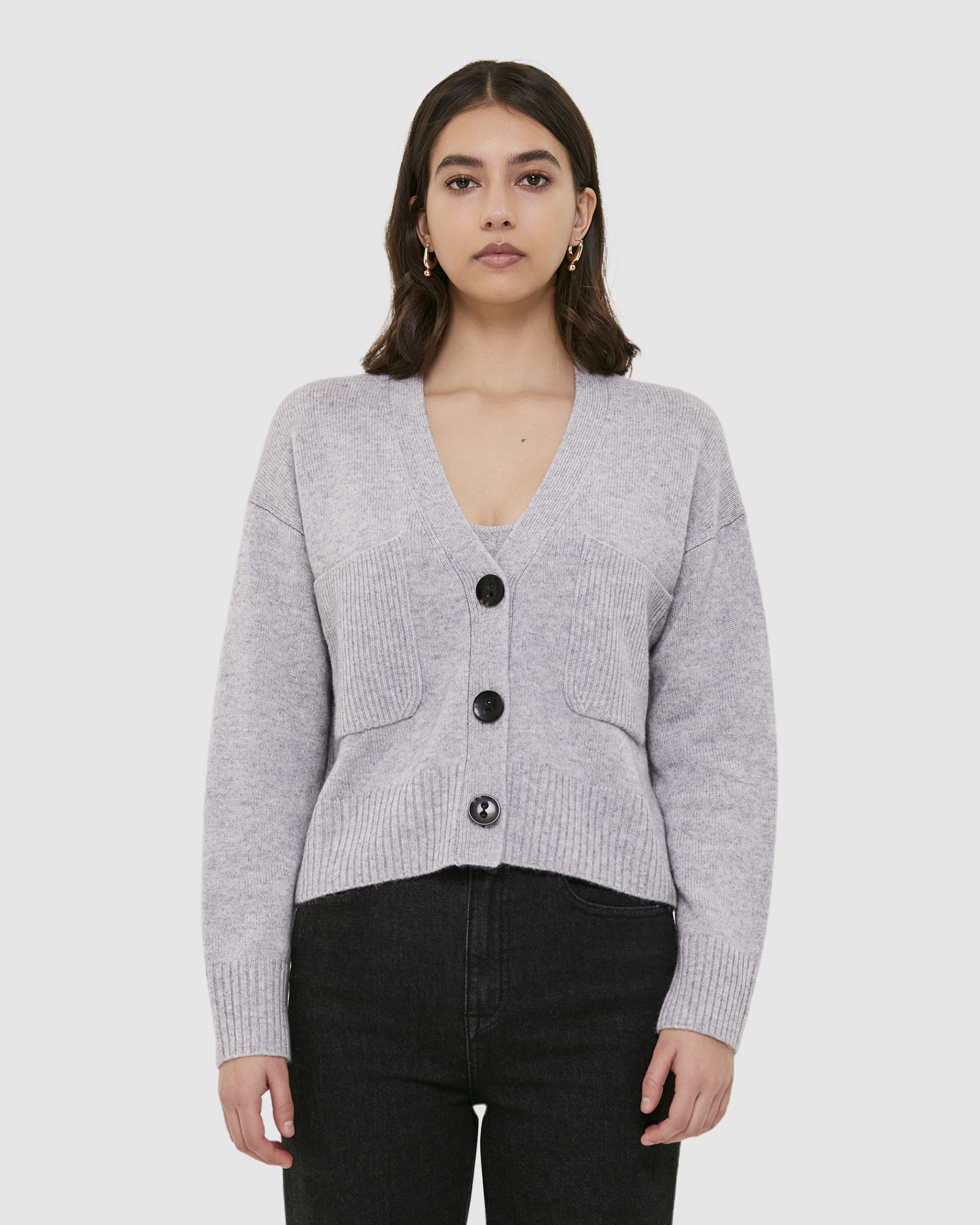 Elle Wool Cashmere Cropped Cardigan