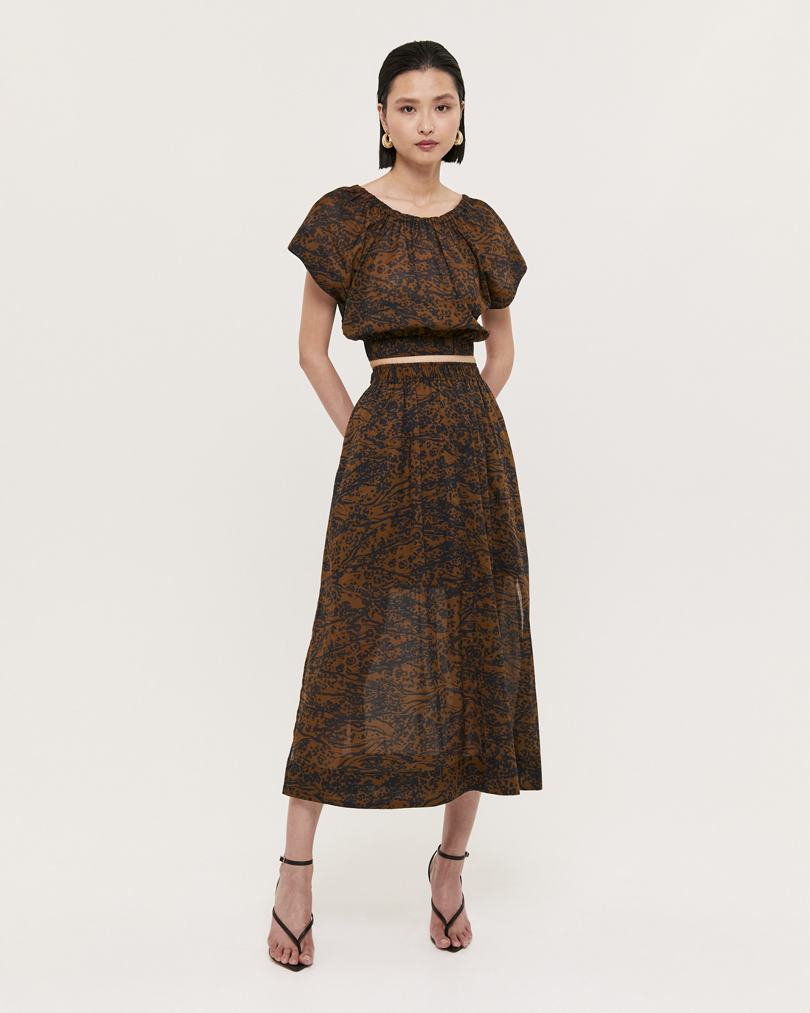 Dune Panel Midi Skirt