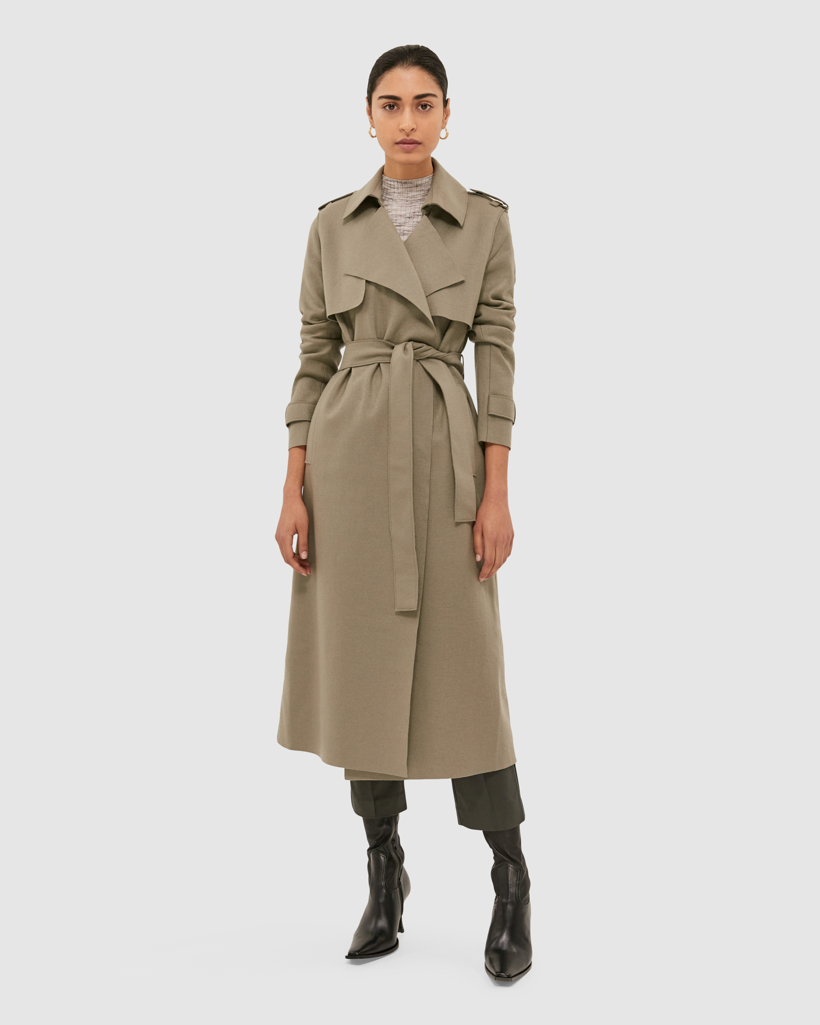 Karla Wool Longline Trench Coat