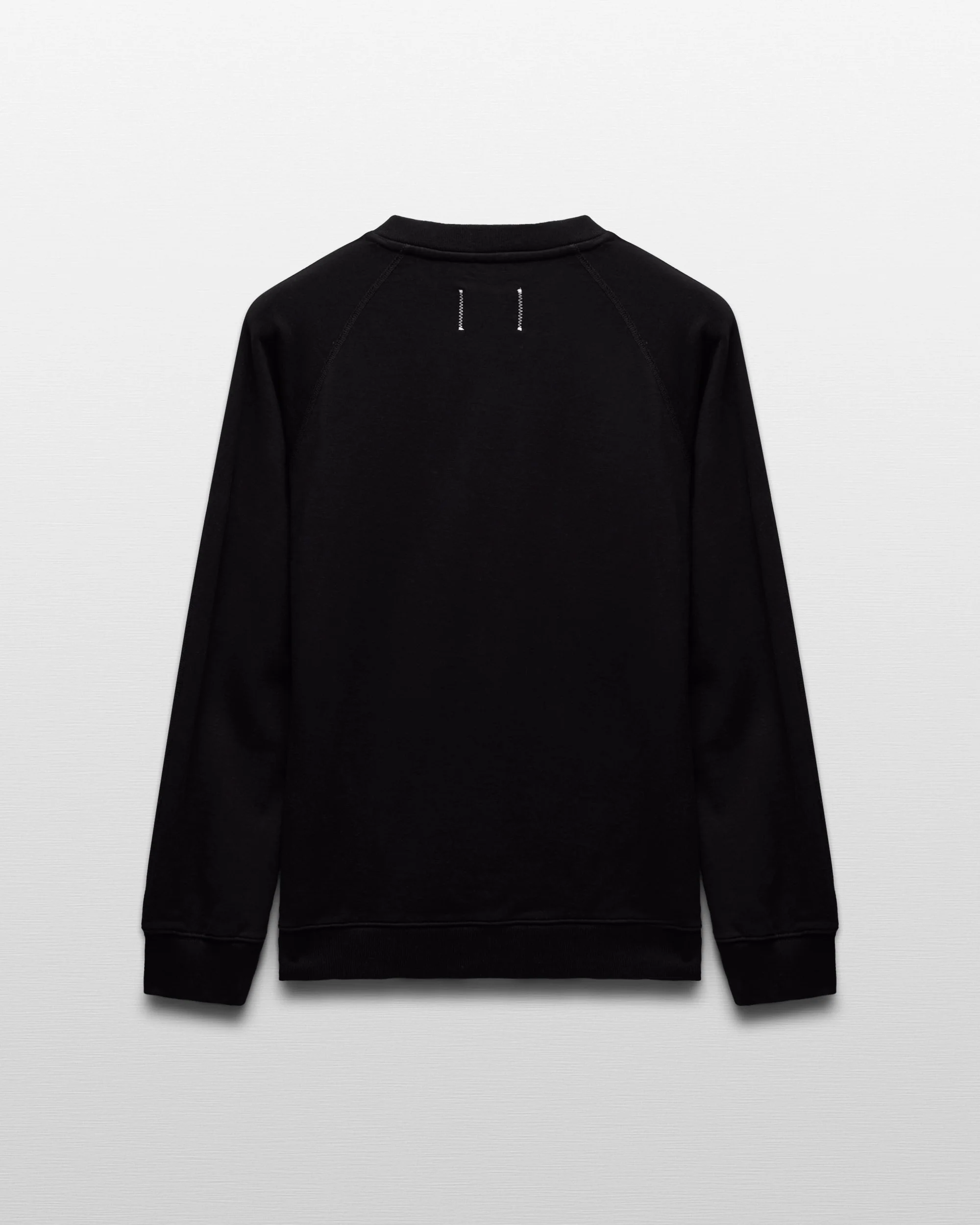 Kyoto Black Midweight Terry Slim Crewneck