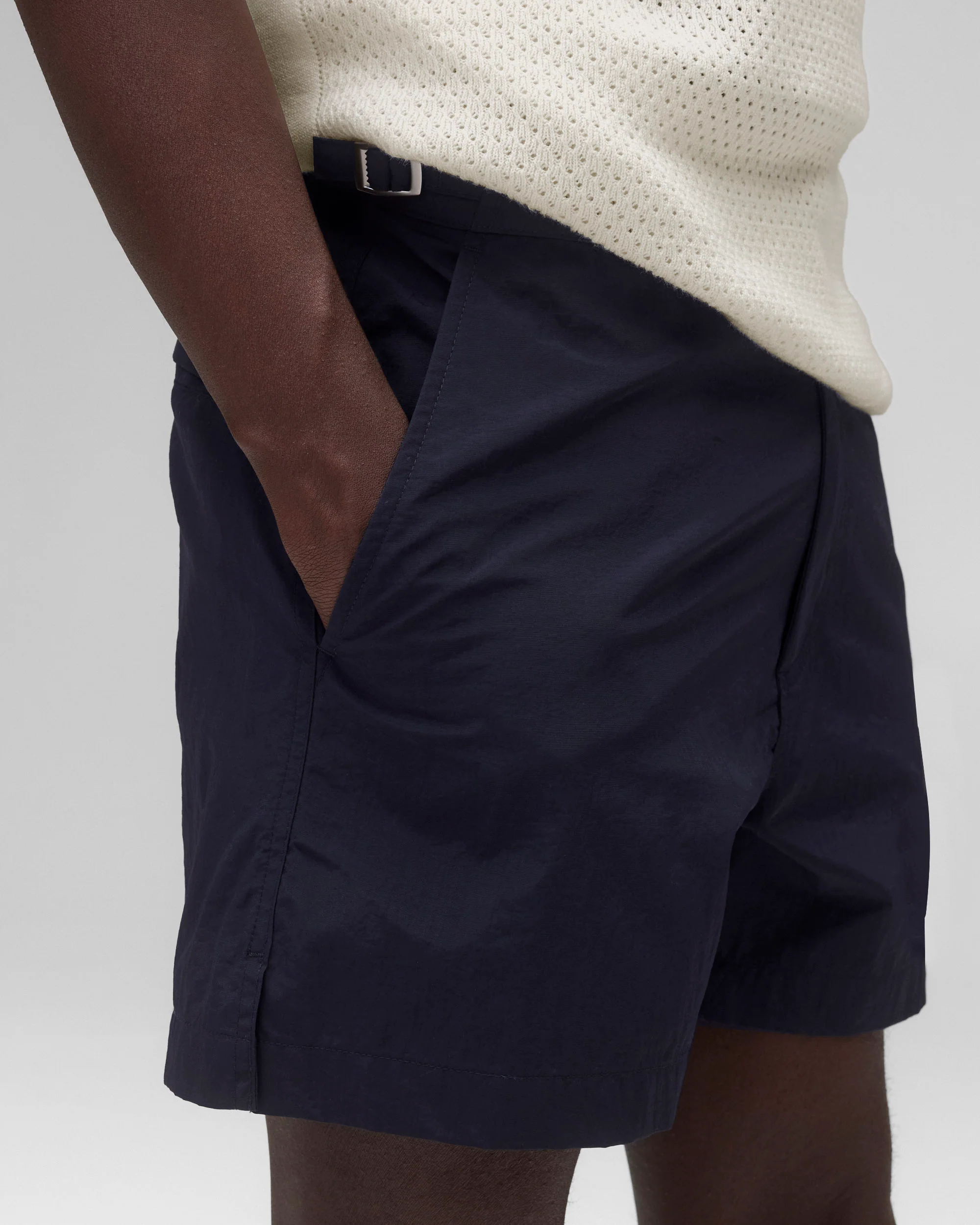 Textured Nylon Deck Slim Swim Short 4.5