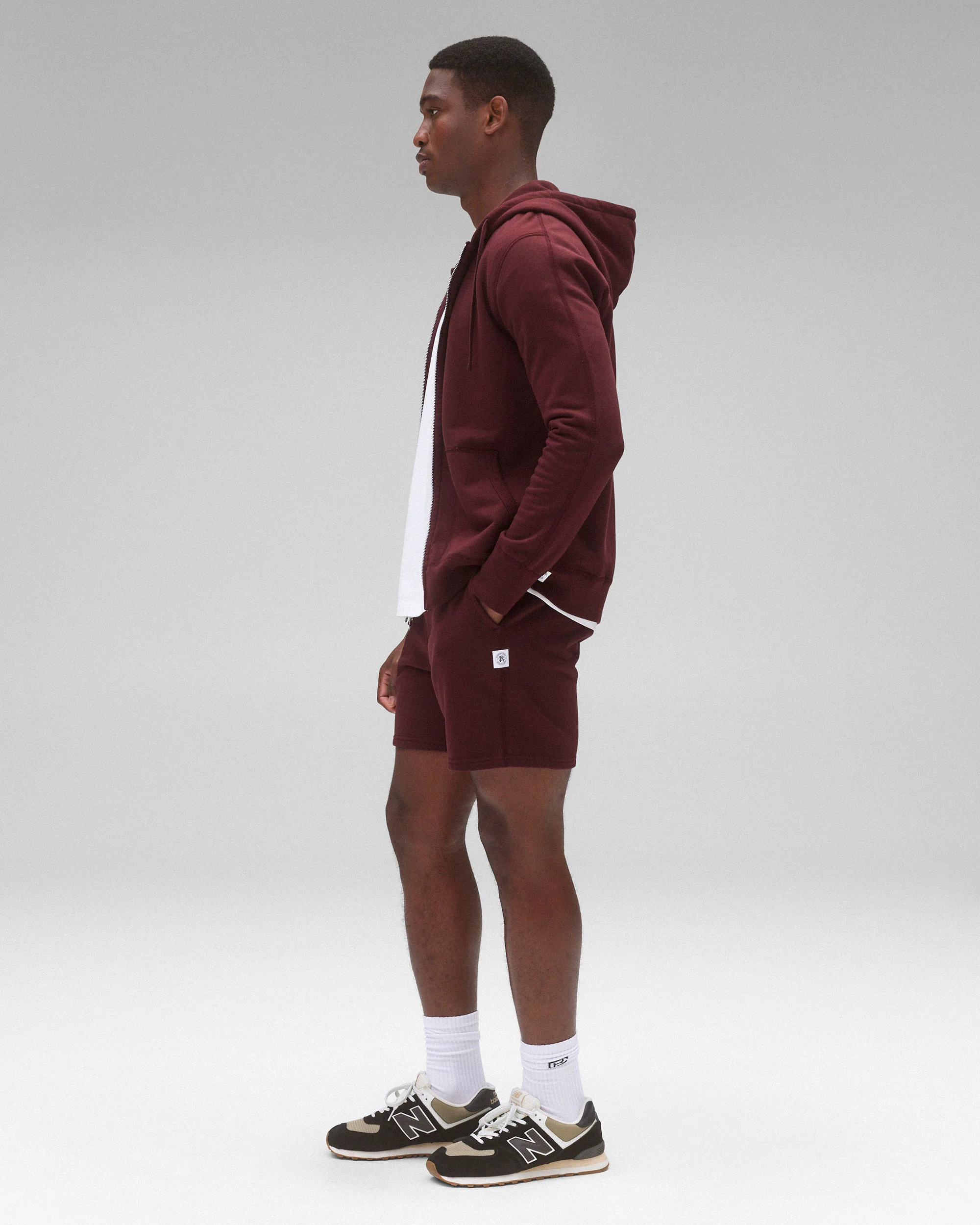 Midweight Terry Slim Zip Hoodie