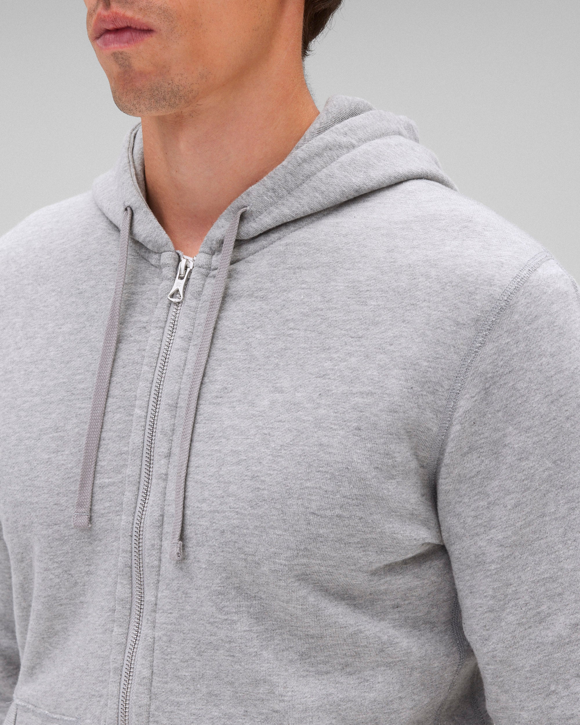 Lightweight Terry Slim Zip Hoodie - Vault