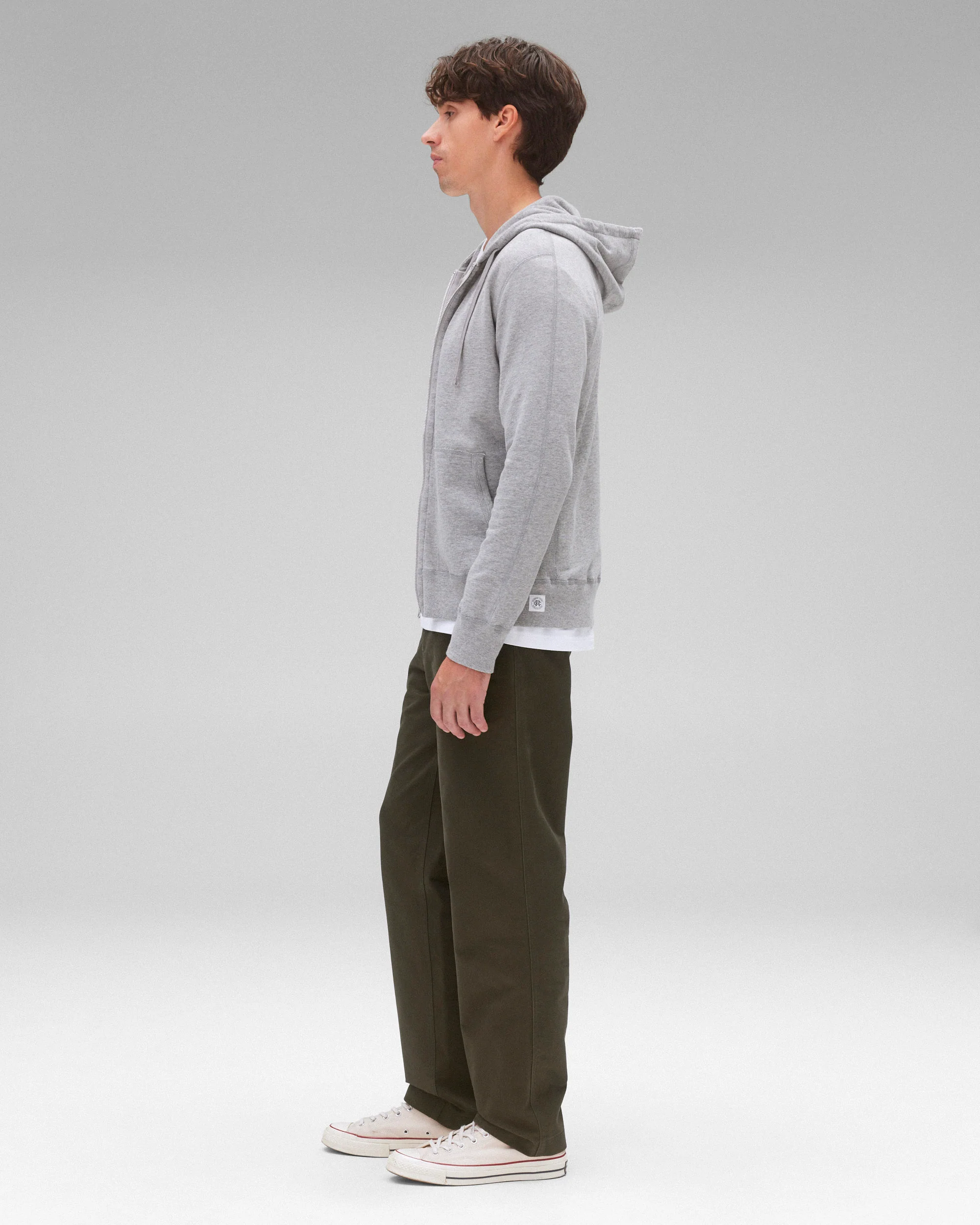 Lightweight Terry Slim Zip Hoodie - Vault