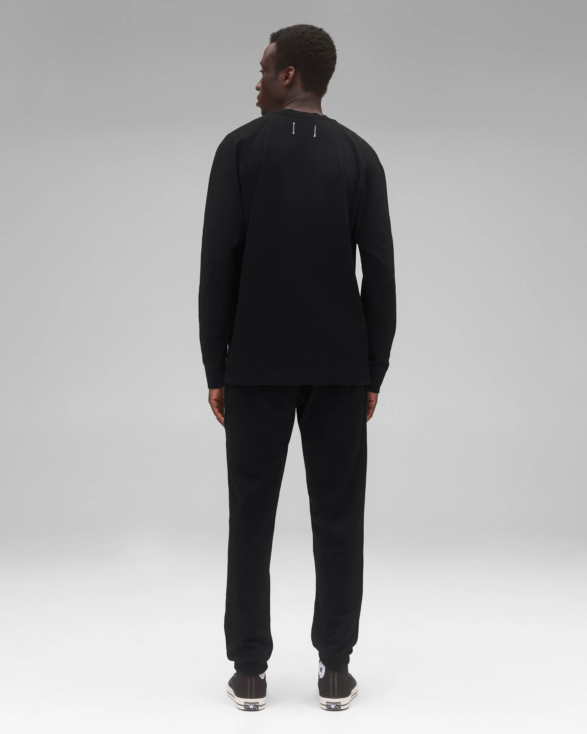 Kyoto Black Midweight Jersey Classic Long Sleeve