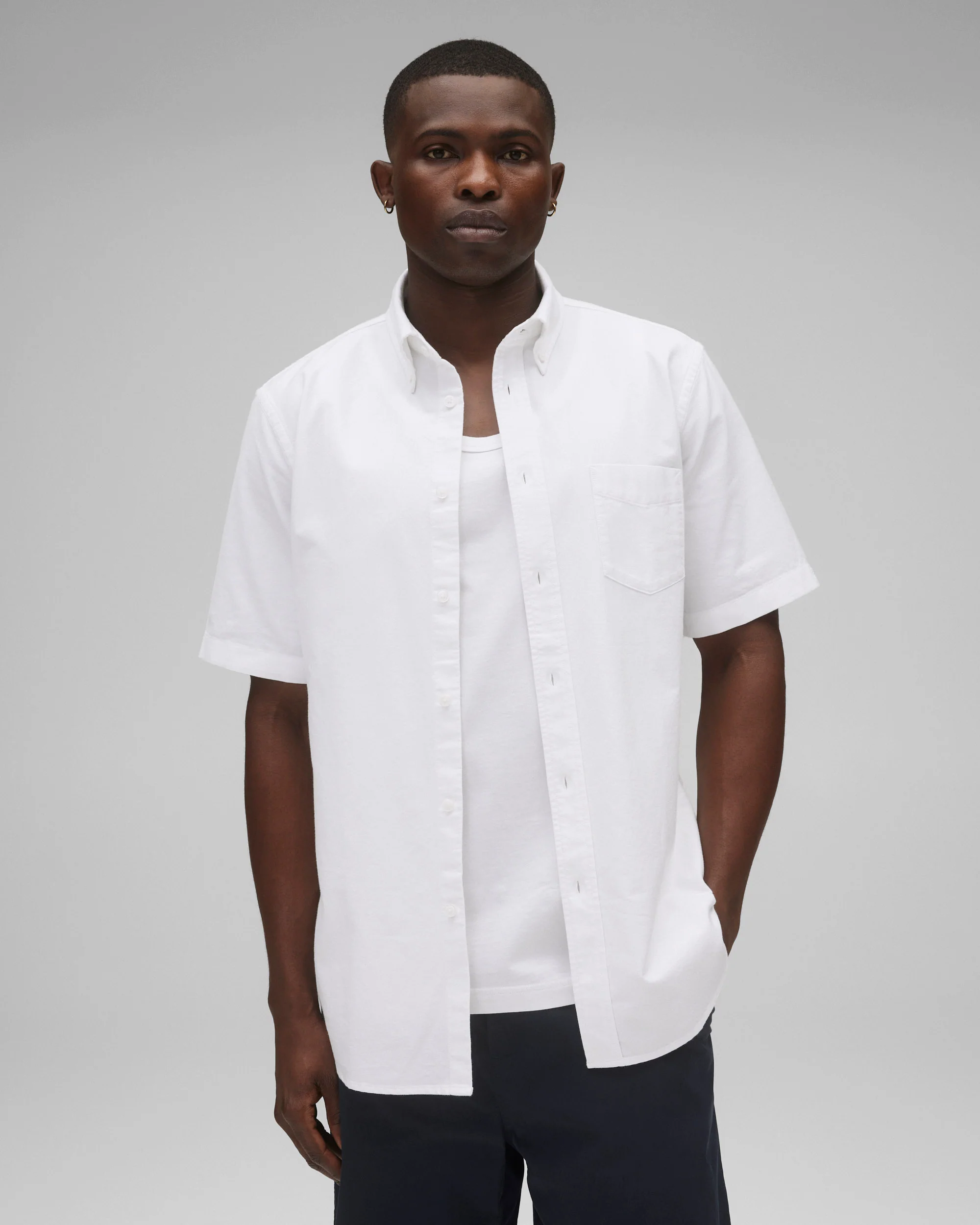 Cotton Oxford Prep Standard Short Sleeve Shirt