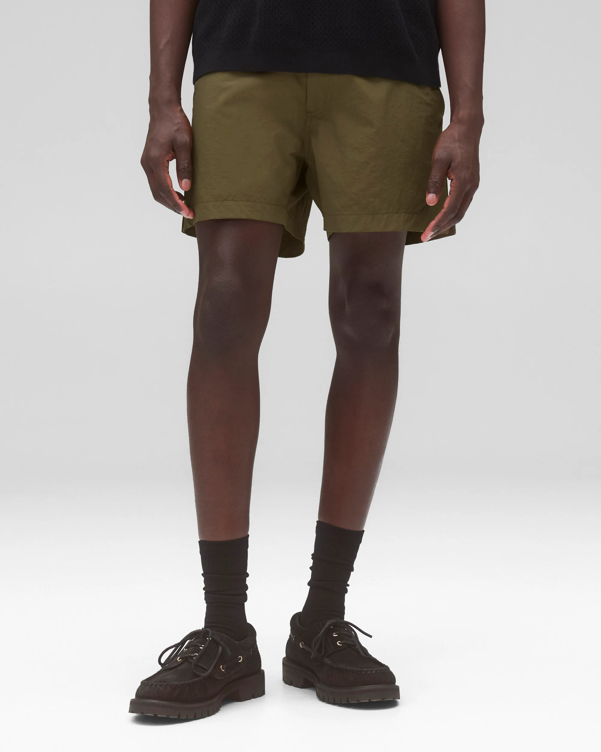 Textured Nylon Deck Slim Swim Short 4.5