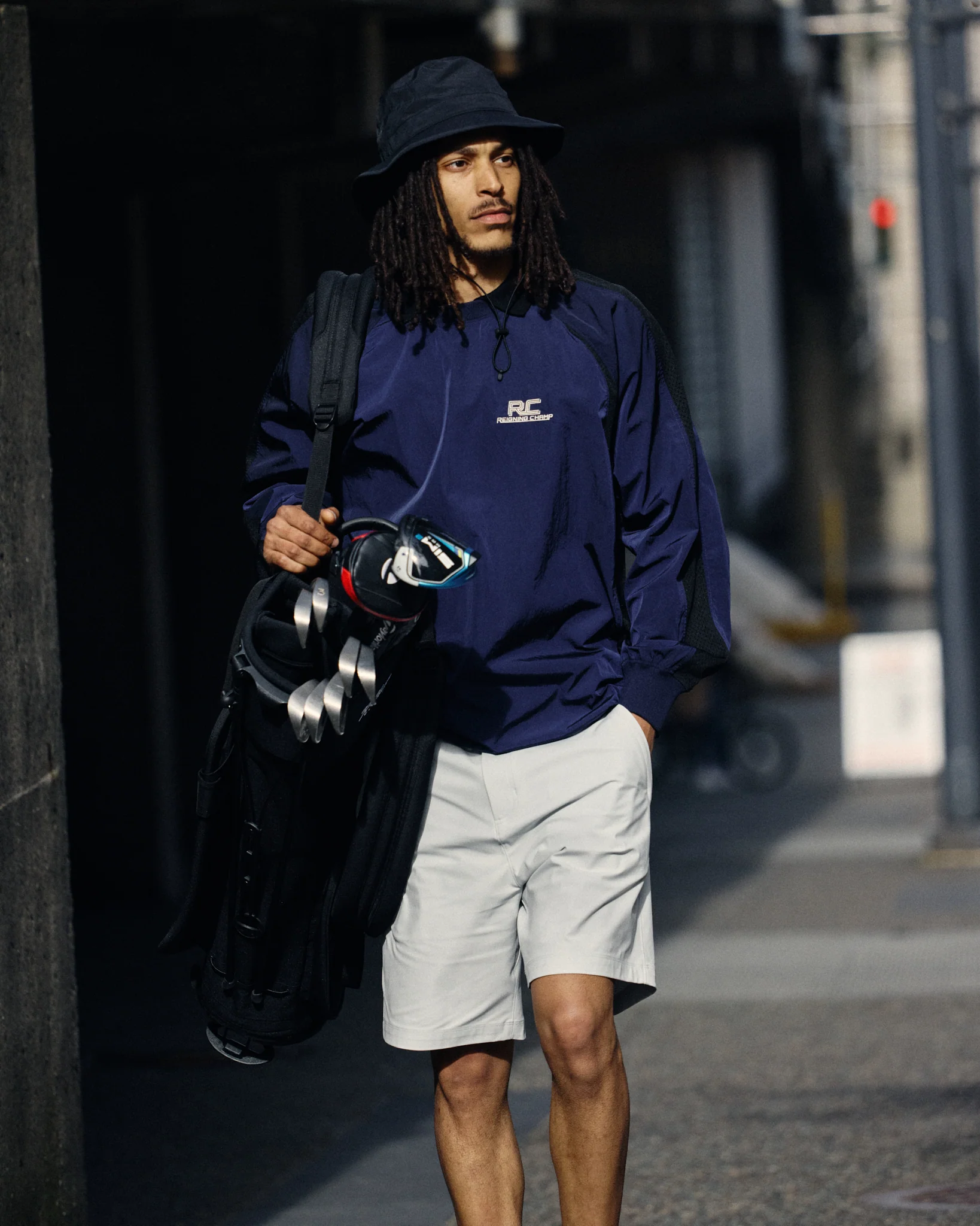 Crinkle Nylon Radar Standard Crewneck