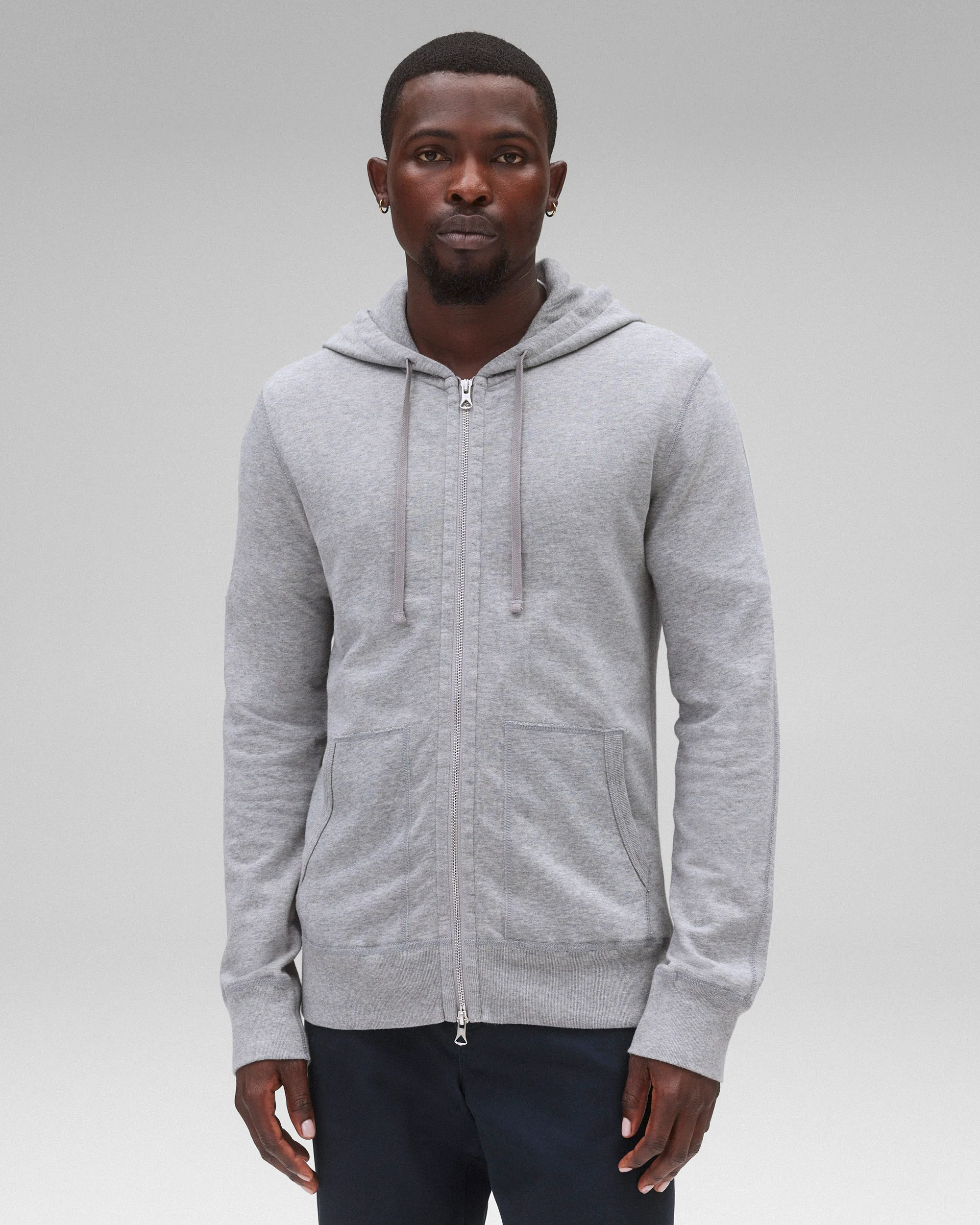 Lightweight Terry Slim Zip Hoodie - Vault