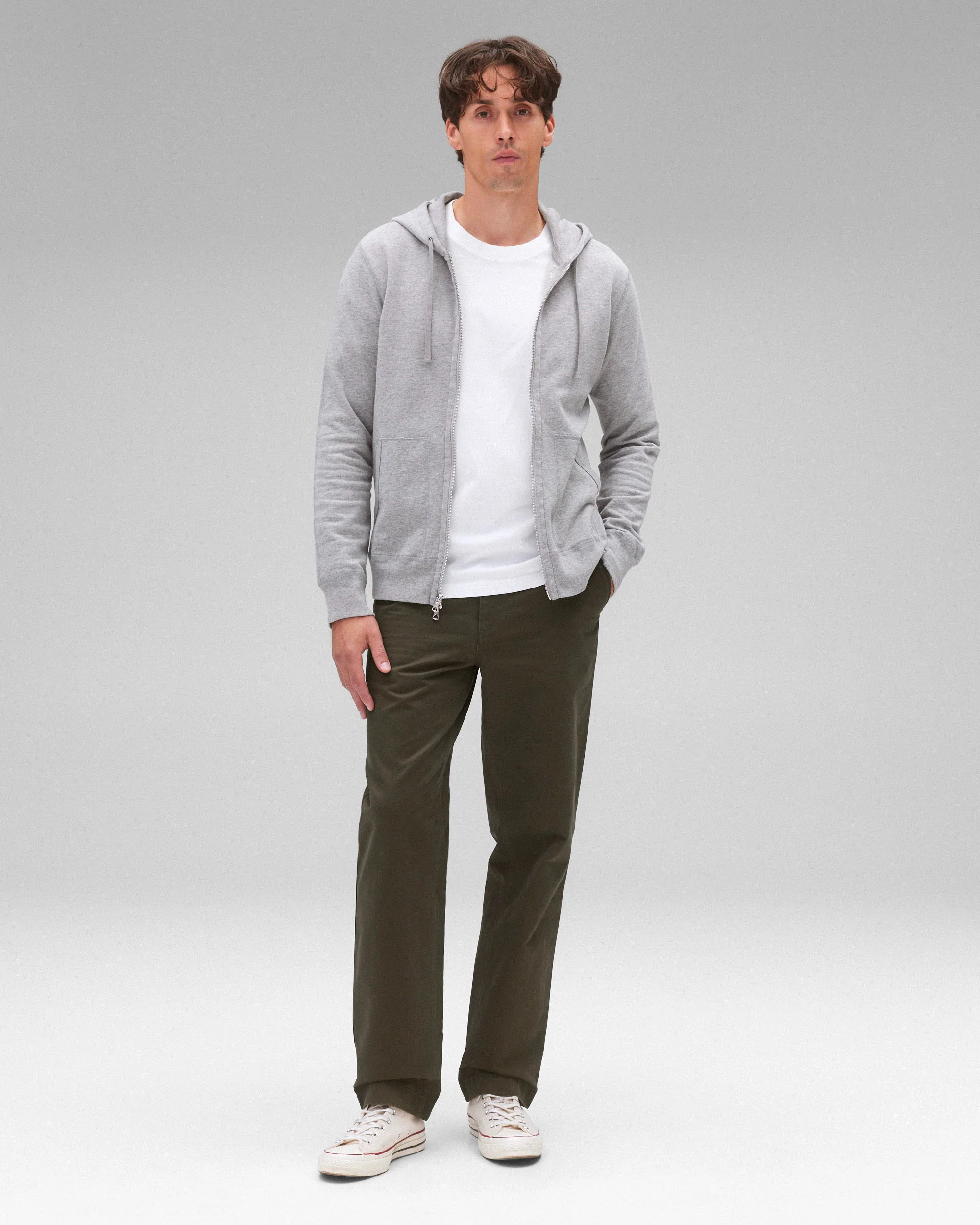 Lightweight Terry Slim Zip Hoodie - Vault