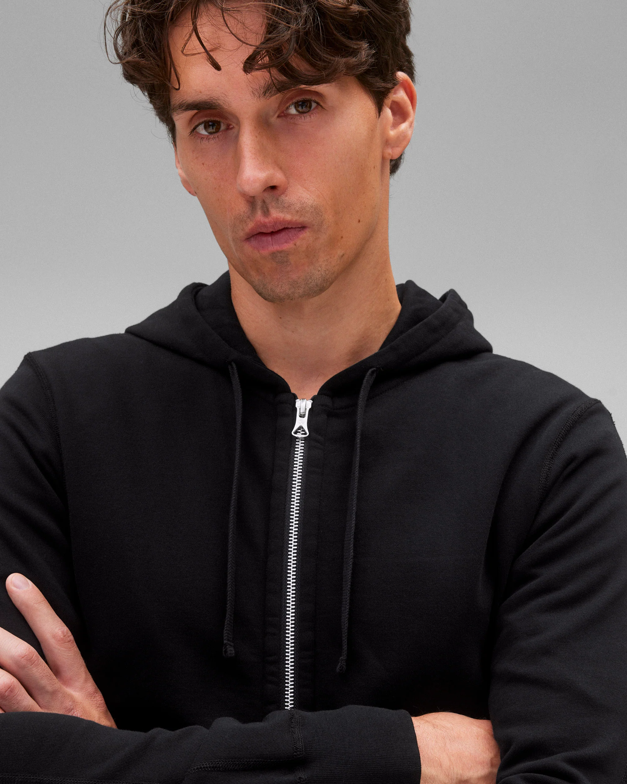 Lightweight Terry Slim Zip Hoodie - Vault