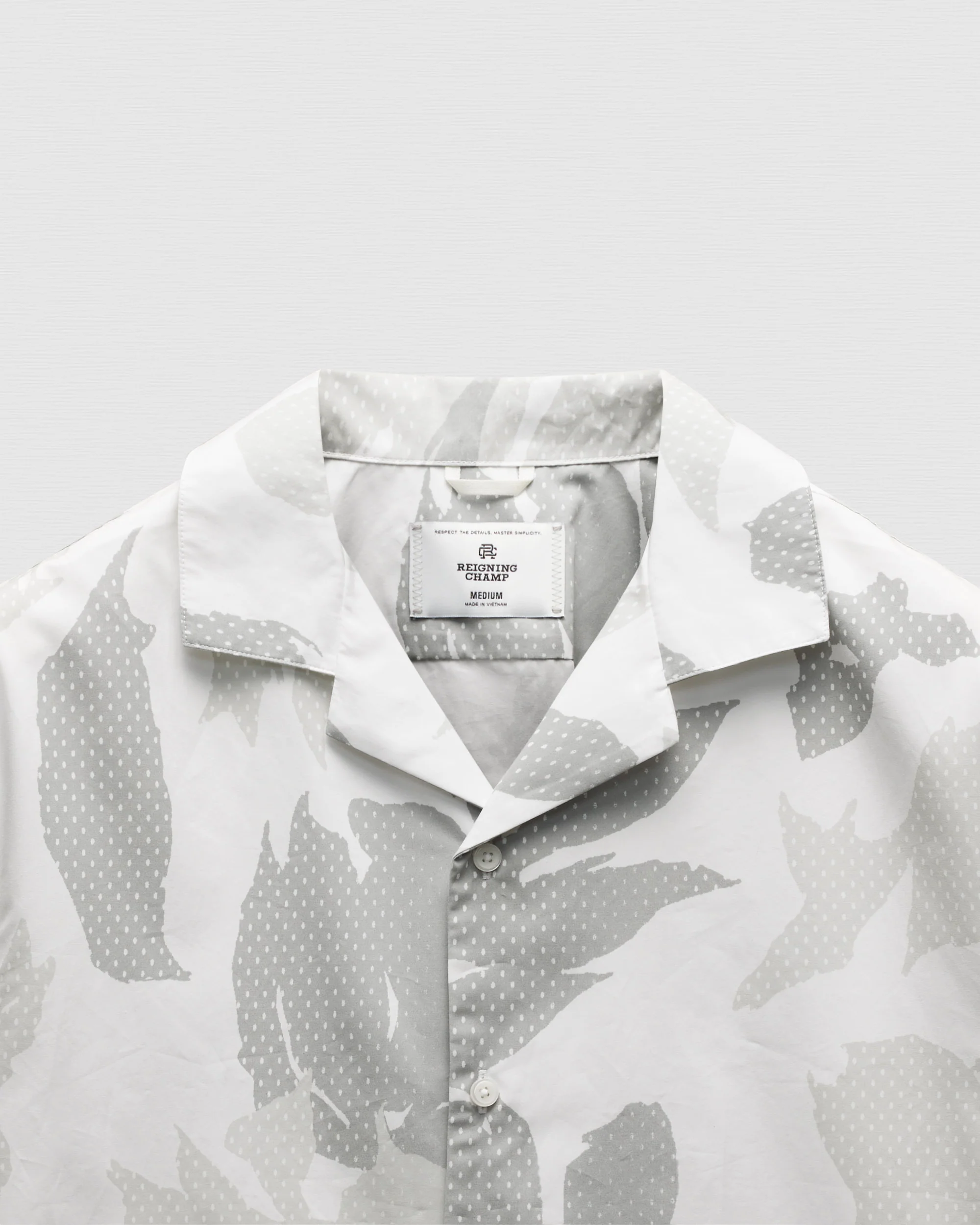 Cotton Poplin Botanical Relaxed Camp Shirt
