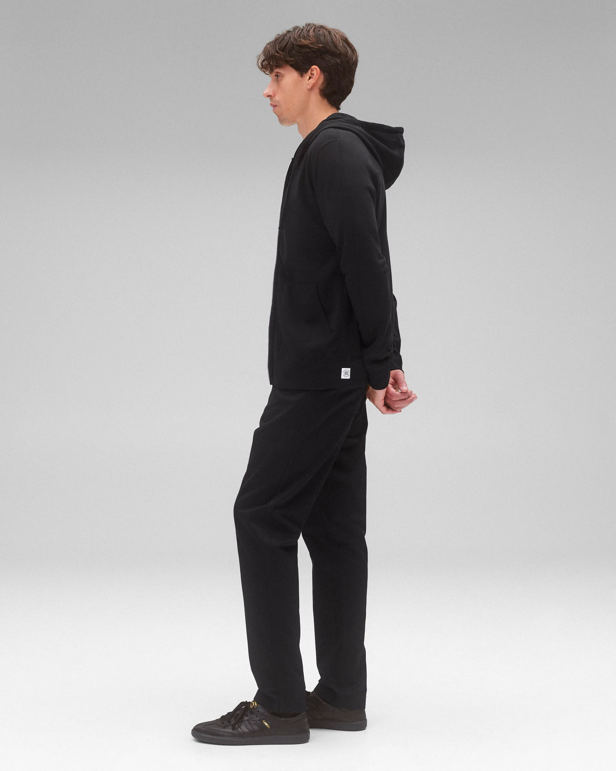 Lightweight Terry Slim Zip Hoodie - Vault