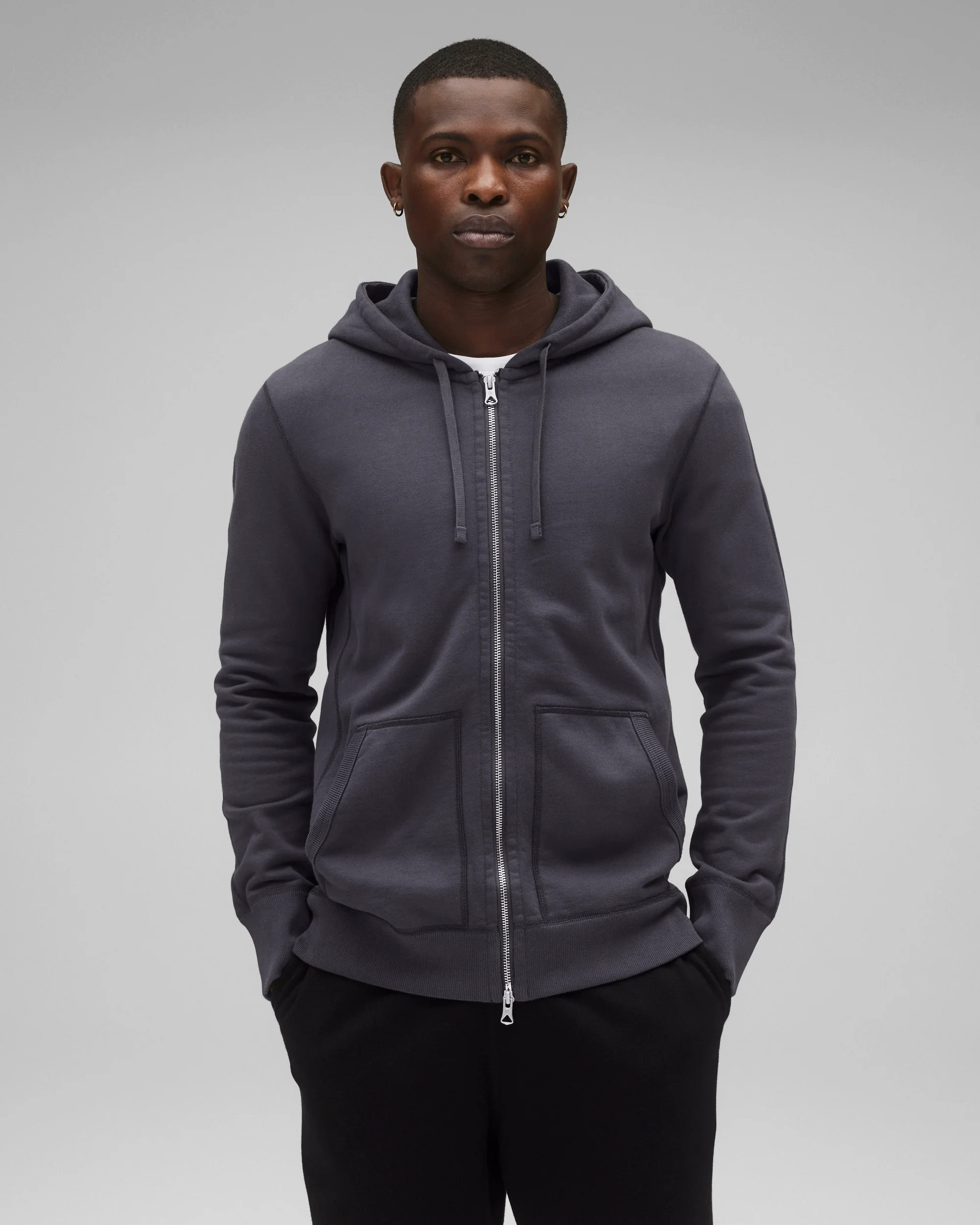 Midweight Terry Slim Zip Hoodie
