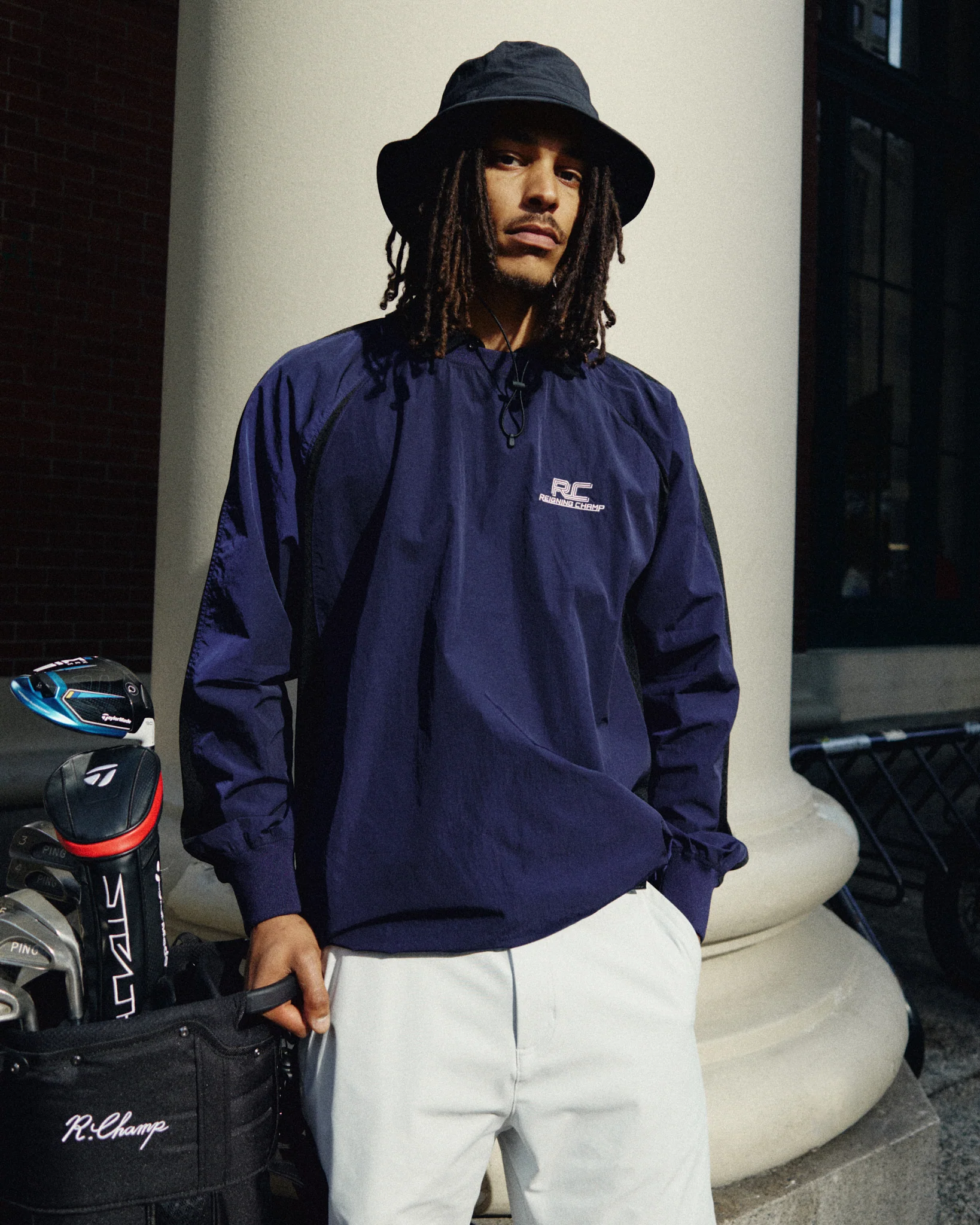 Crinkle Nylon Radar Standard Crewneck