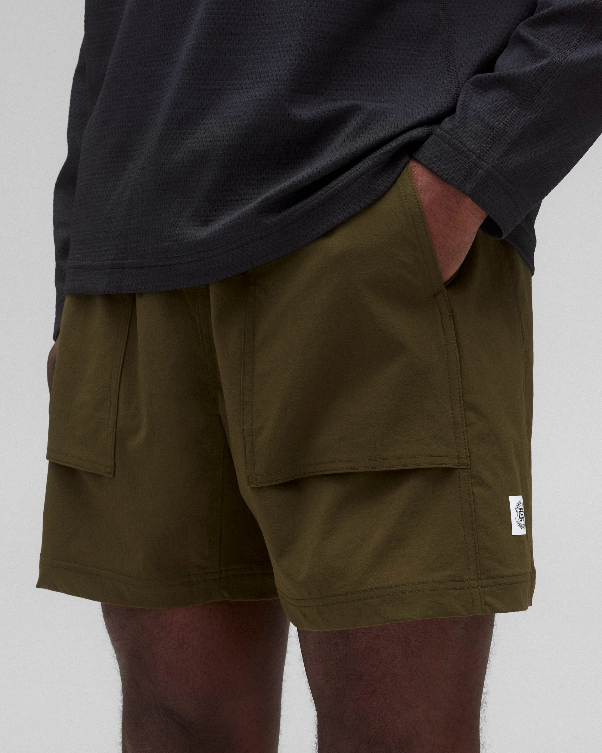 Stretch Nylon Utility Standard Swim Short 6
