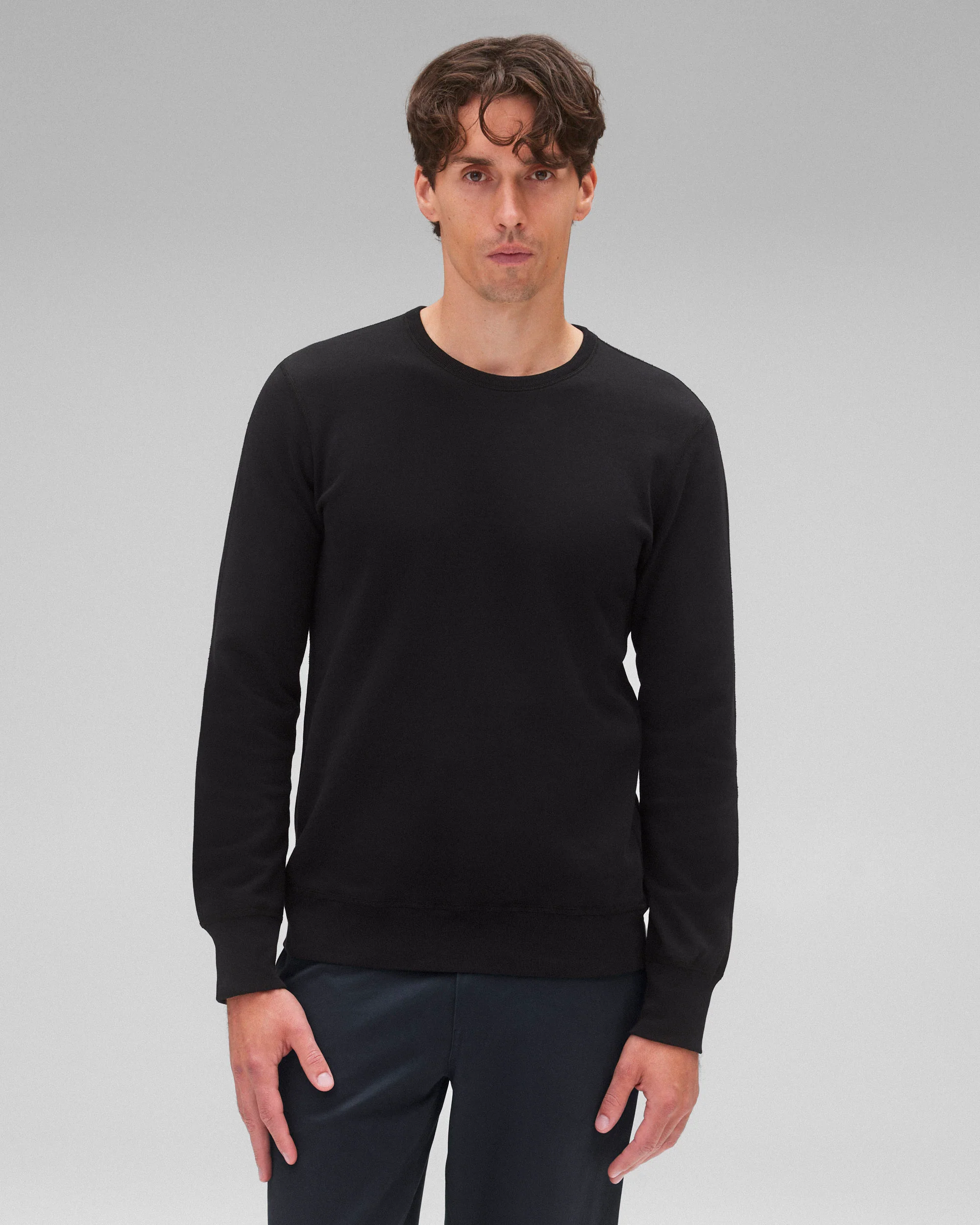 Lightweight Terry Slim Crewneck - Vault