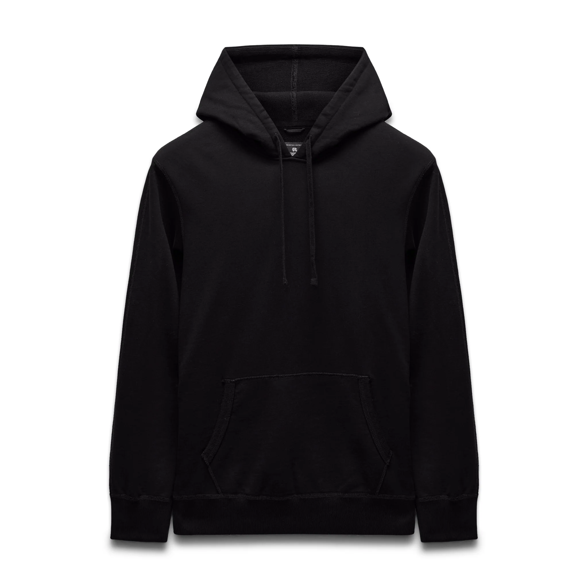 Kyoto Black Midweight Terry Slim Hoodie