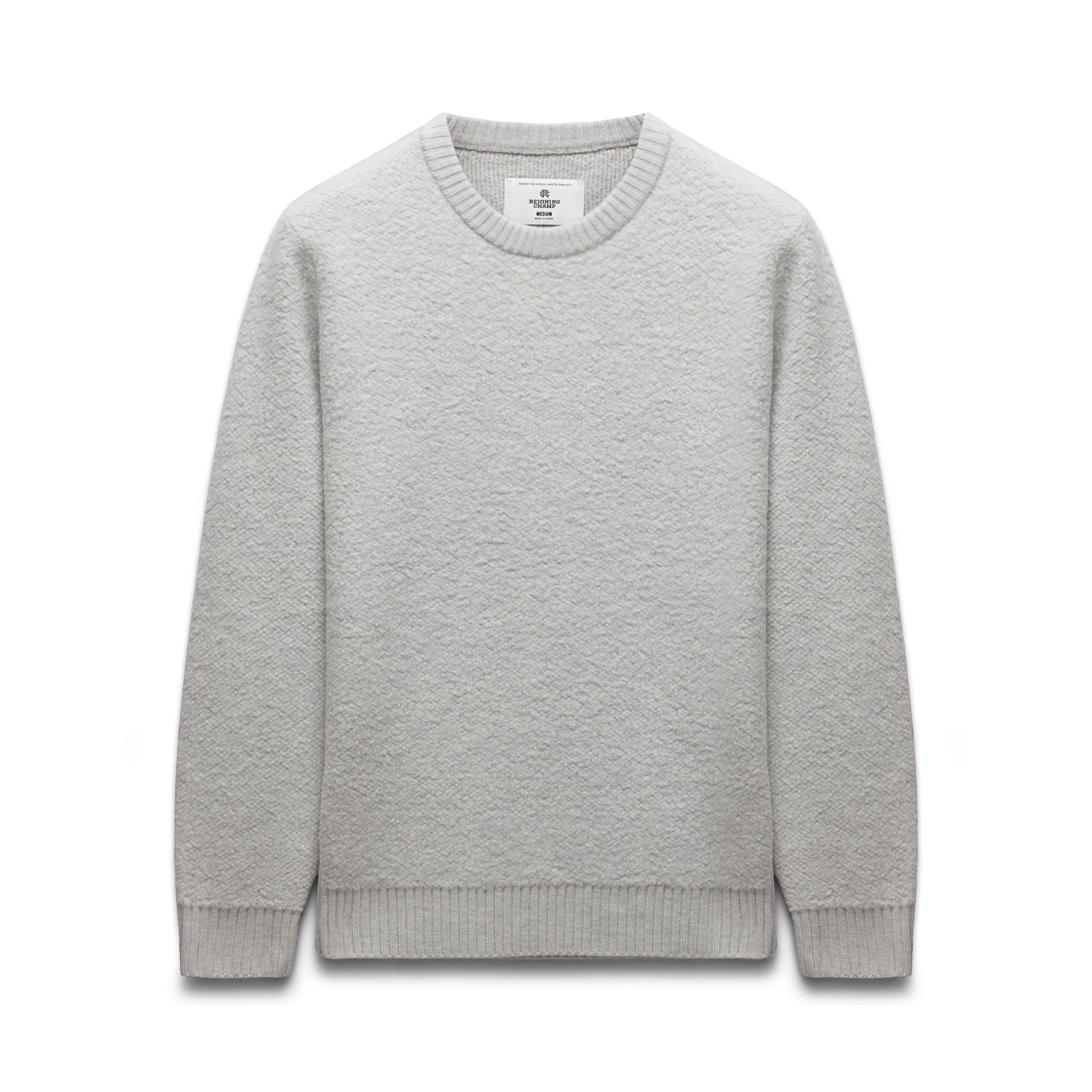 Textured Boucle Turf Crewneck