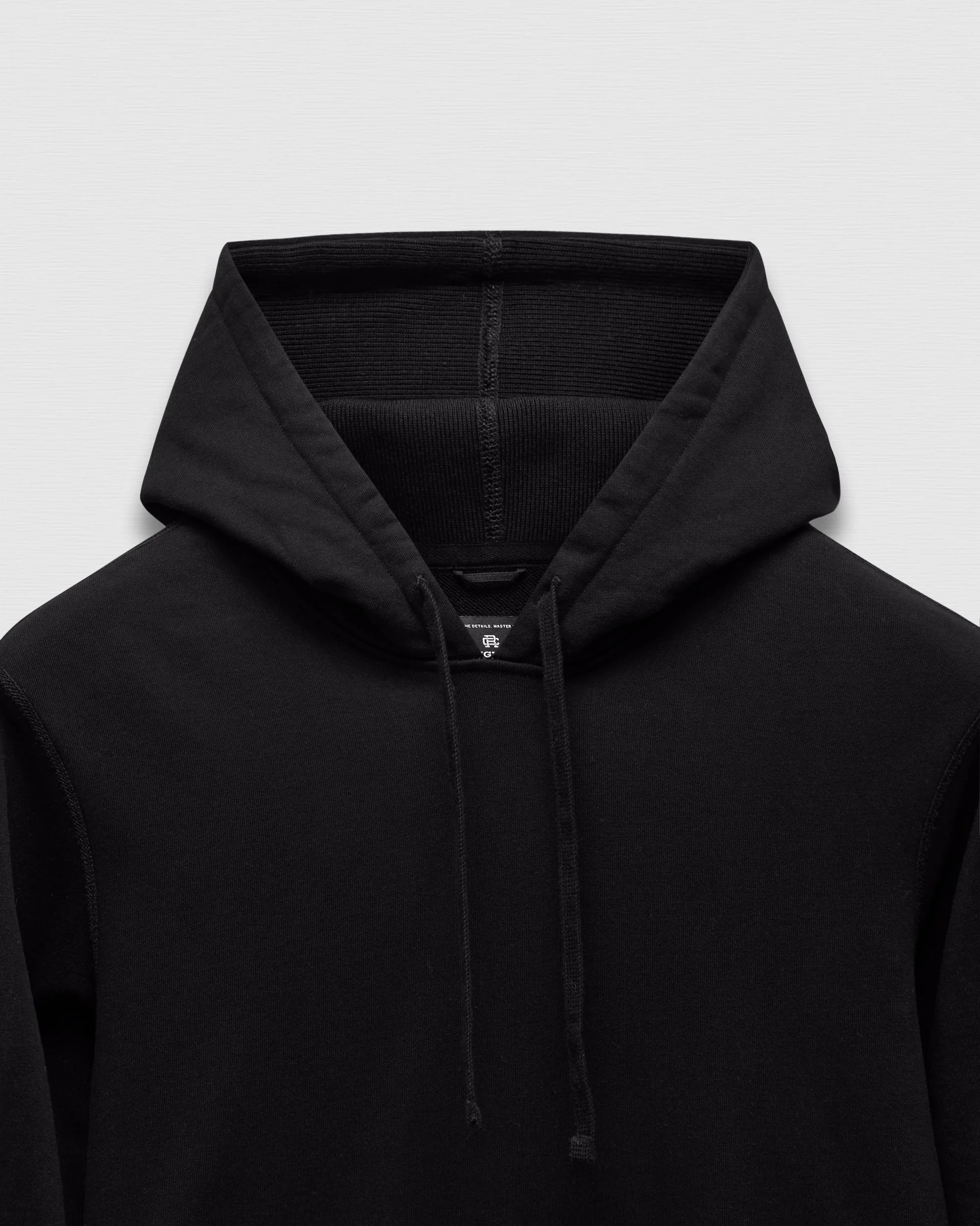 Kyoto Black Midweight Terry Slim Hoodie