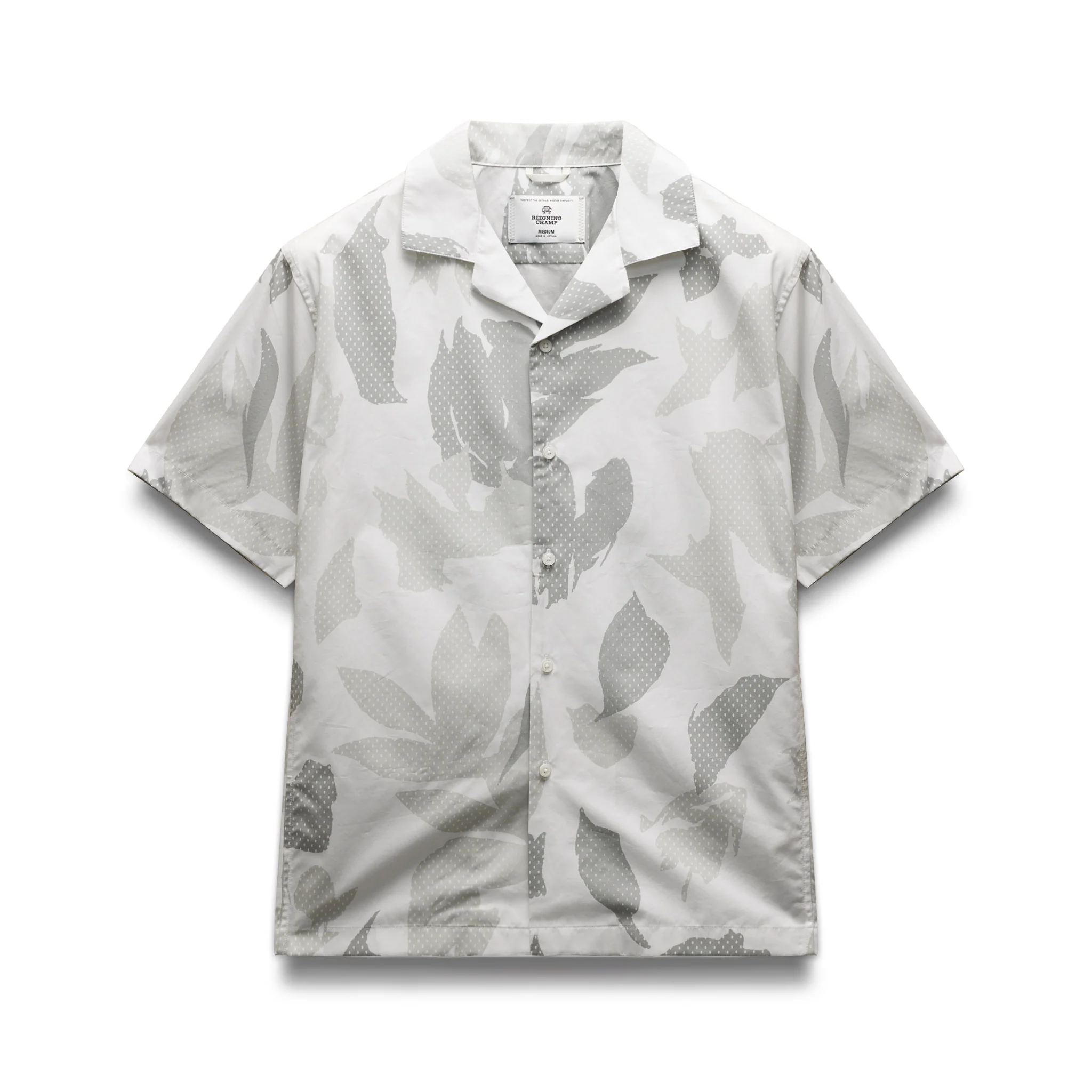 Cotton Poplin Botanical Relaxed Camp Shirt