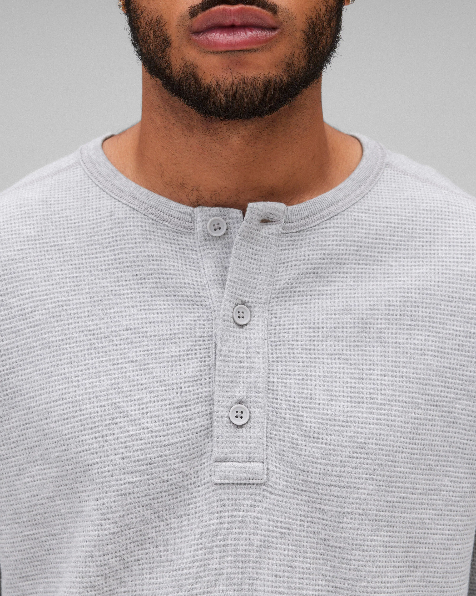 Lightweight Waffle Standard Henley